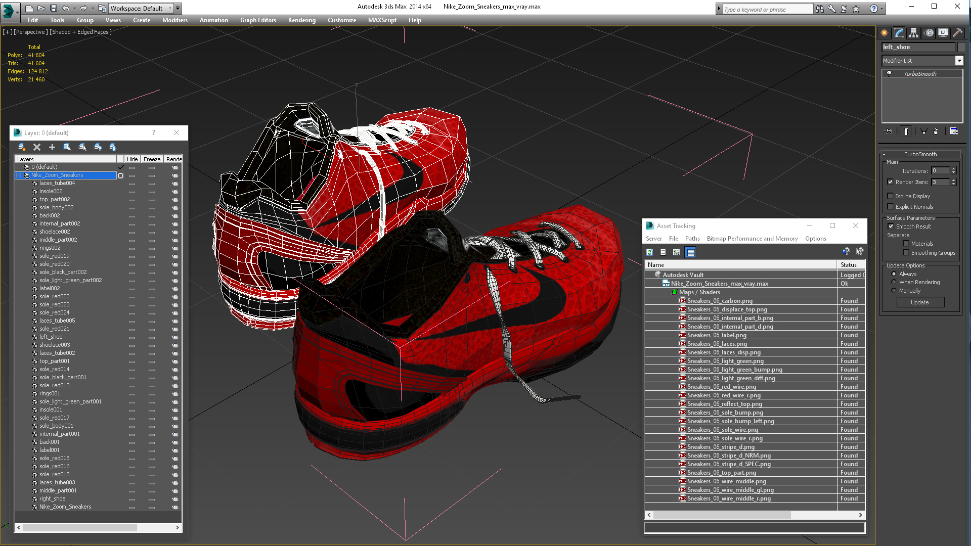 3D Nike Zoom Sneakers model