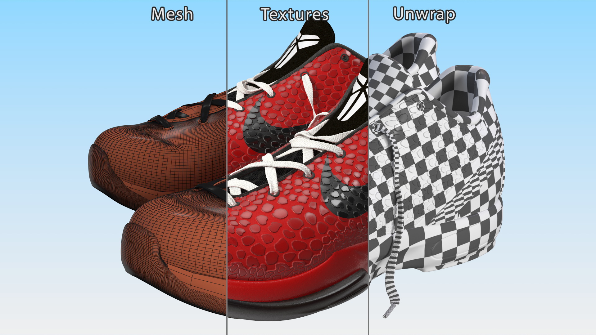 3D Nike Zoom Sneakers model