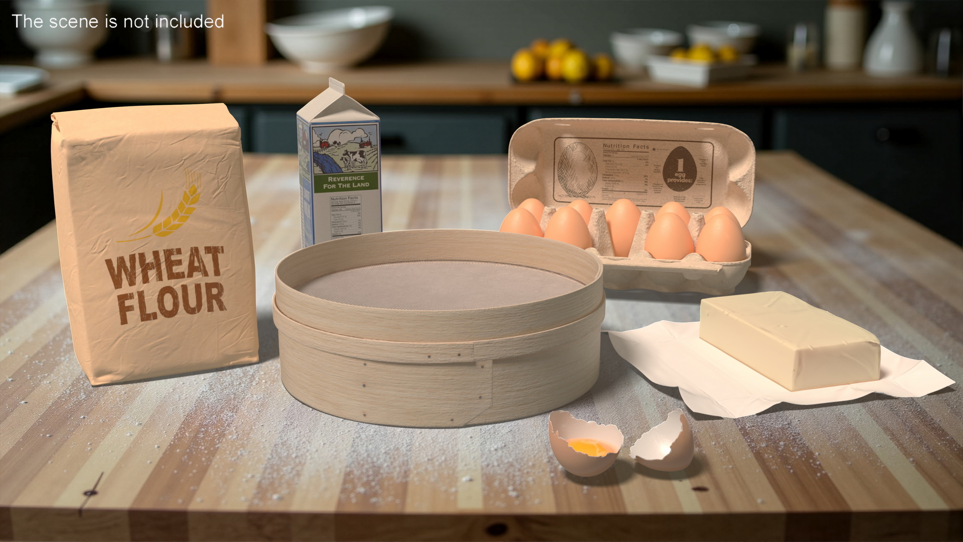 Baking Tool and Products 3D model