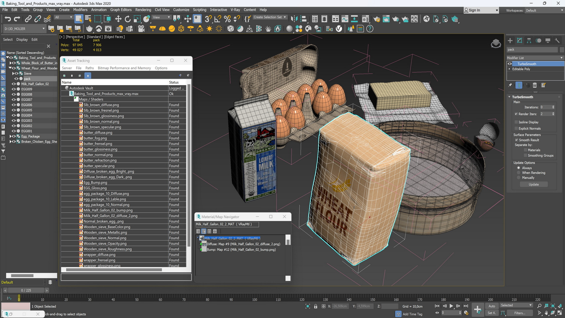 Baking Tool and Products 3D model