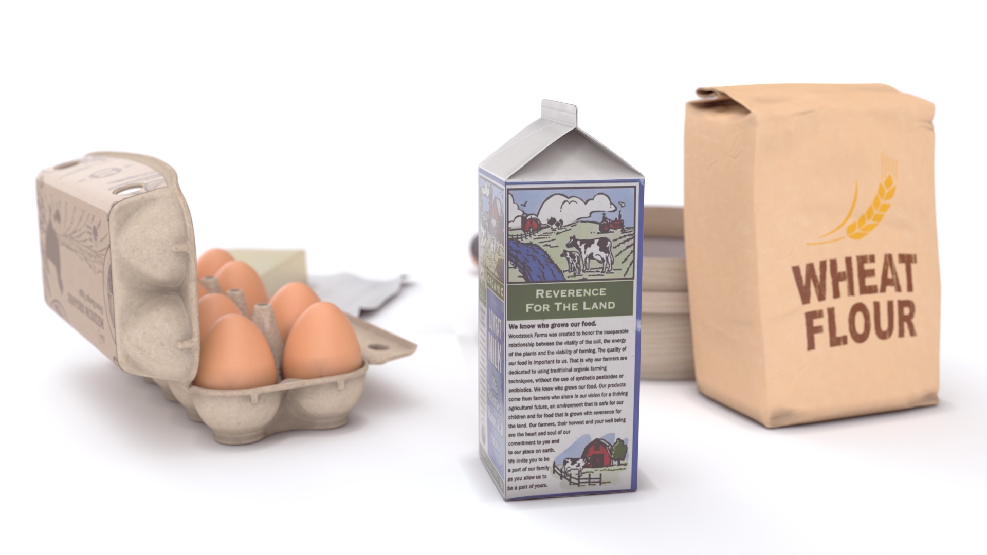 Baking Tool and Products 3D model