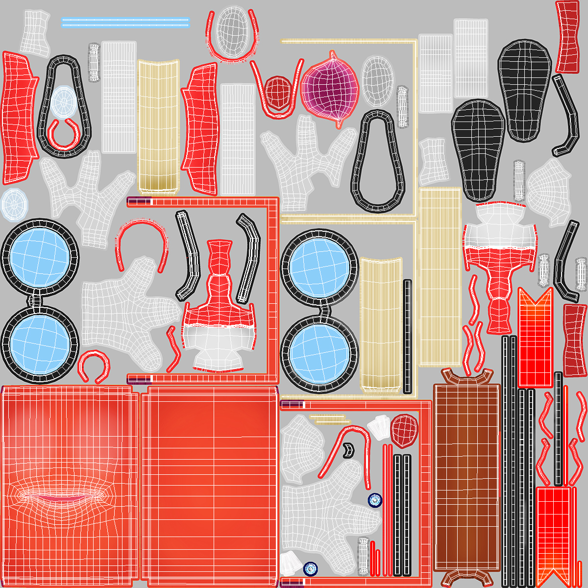 Cartoon Red Book Rigged for Maya 3D