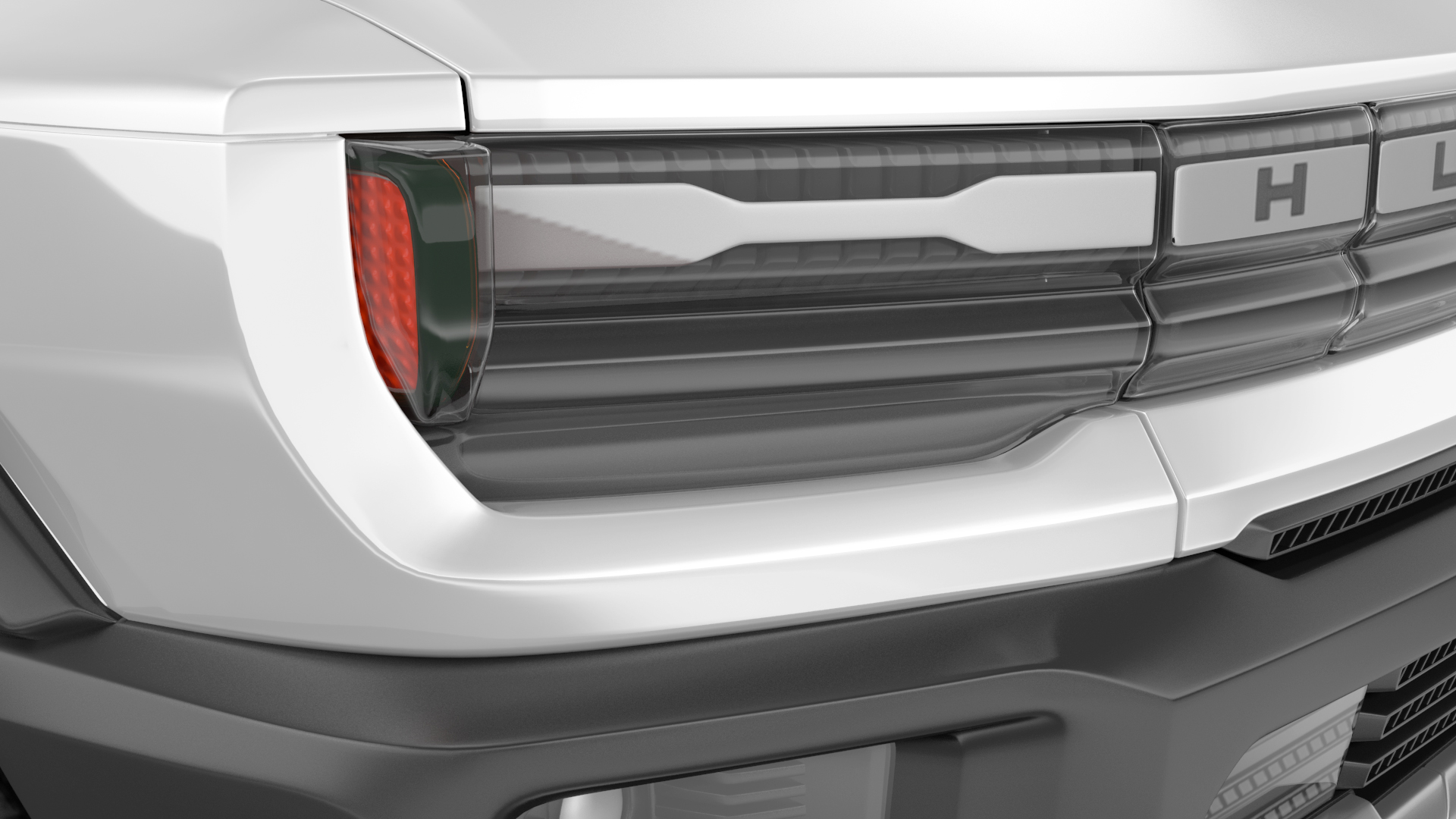 3D GMC Hummer EV SUV White model