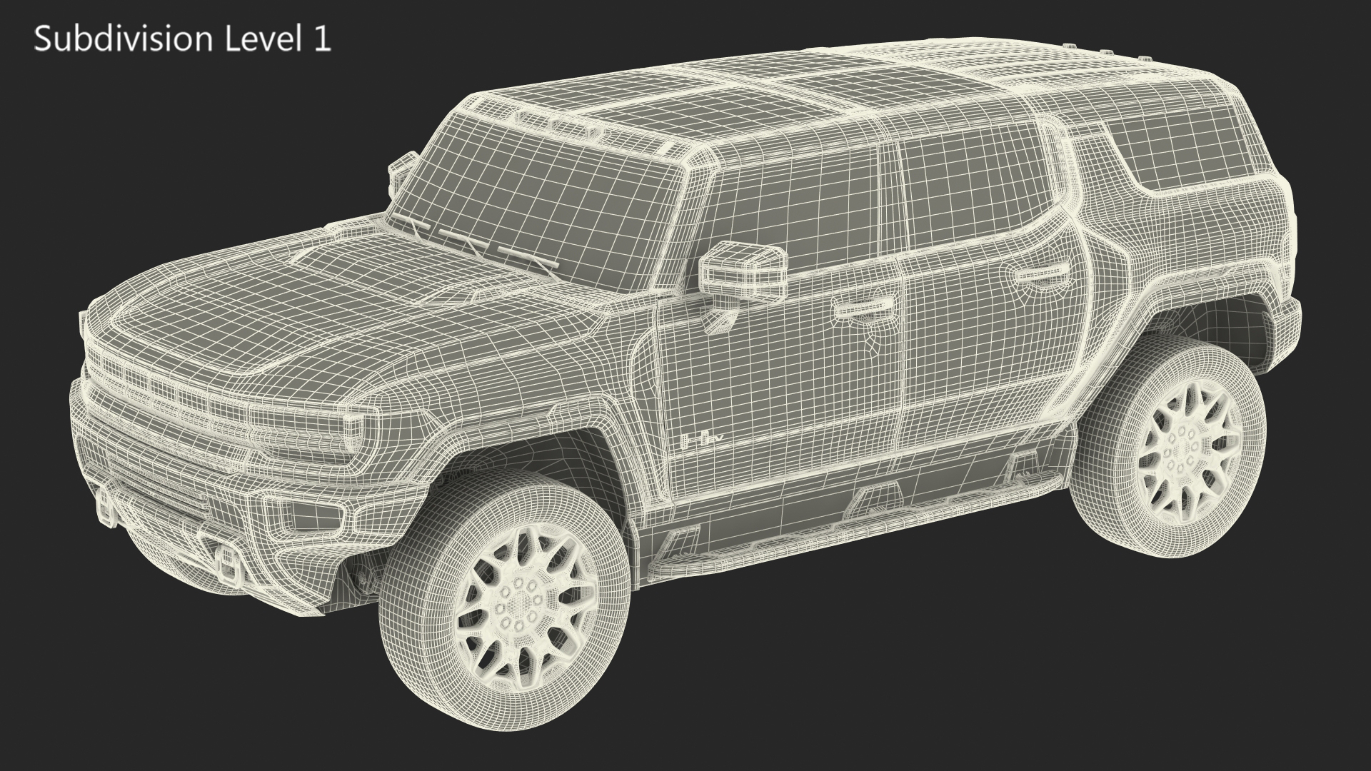 3D GMC Hummer EV SUV White model