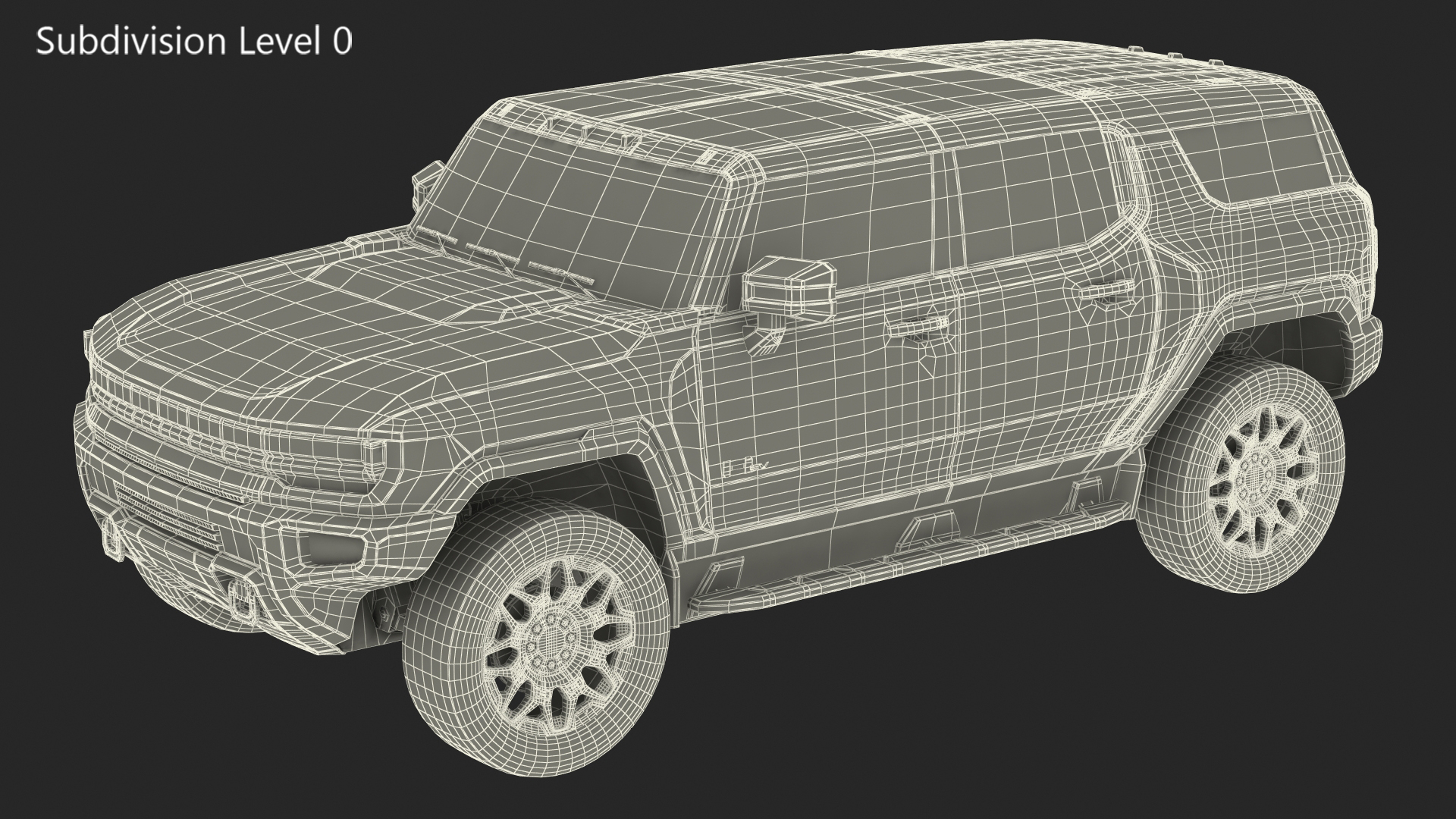 3D GMC Hummer EV SUV White model
