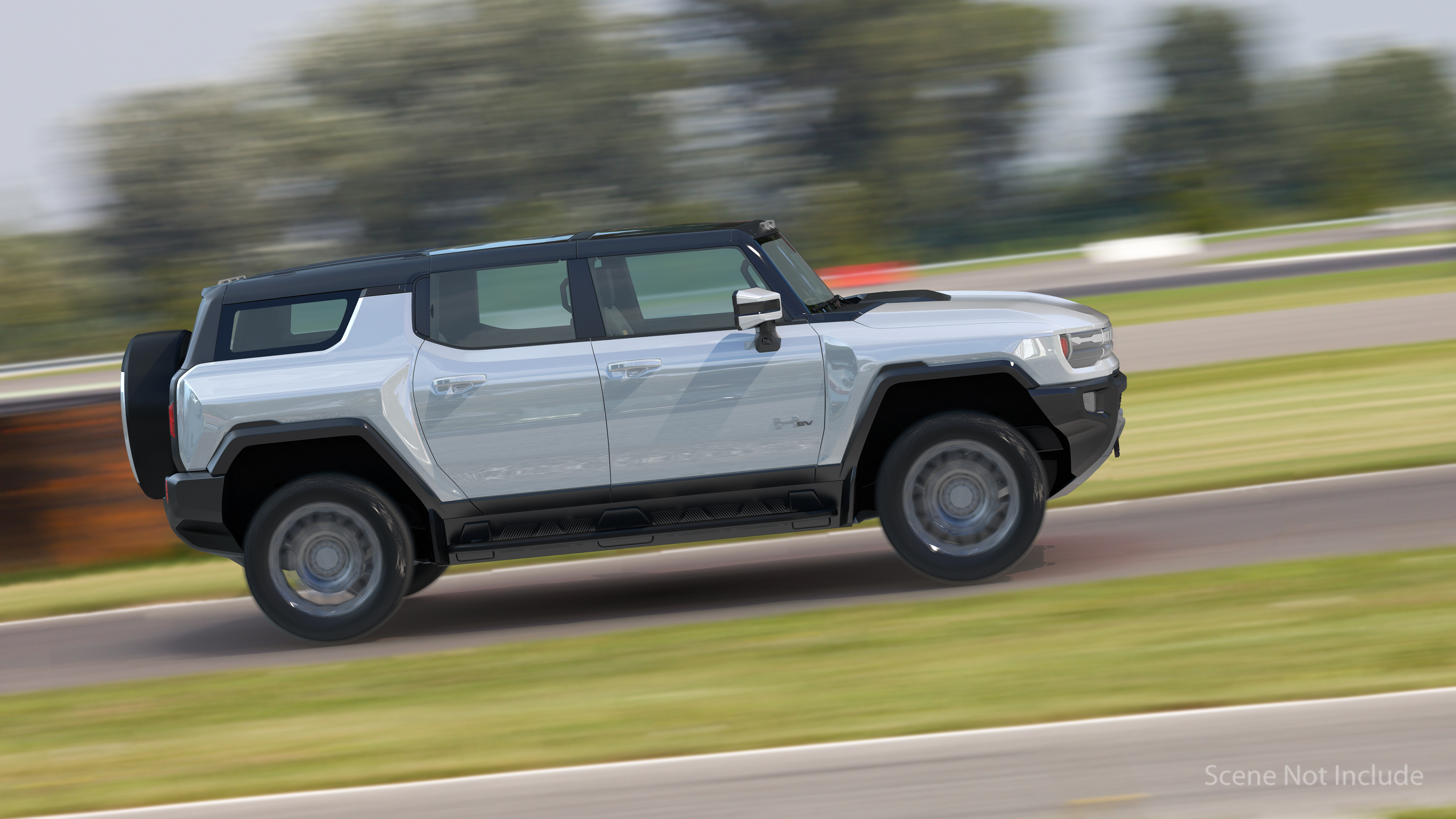 3D GMC Hummer EV SUV White model