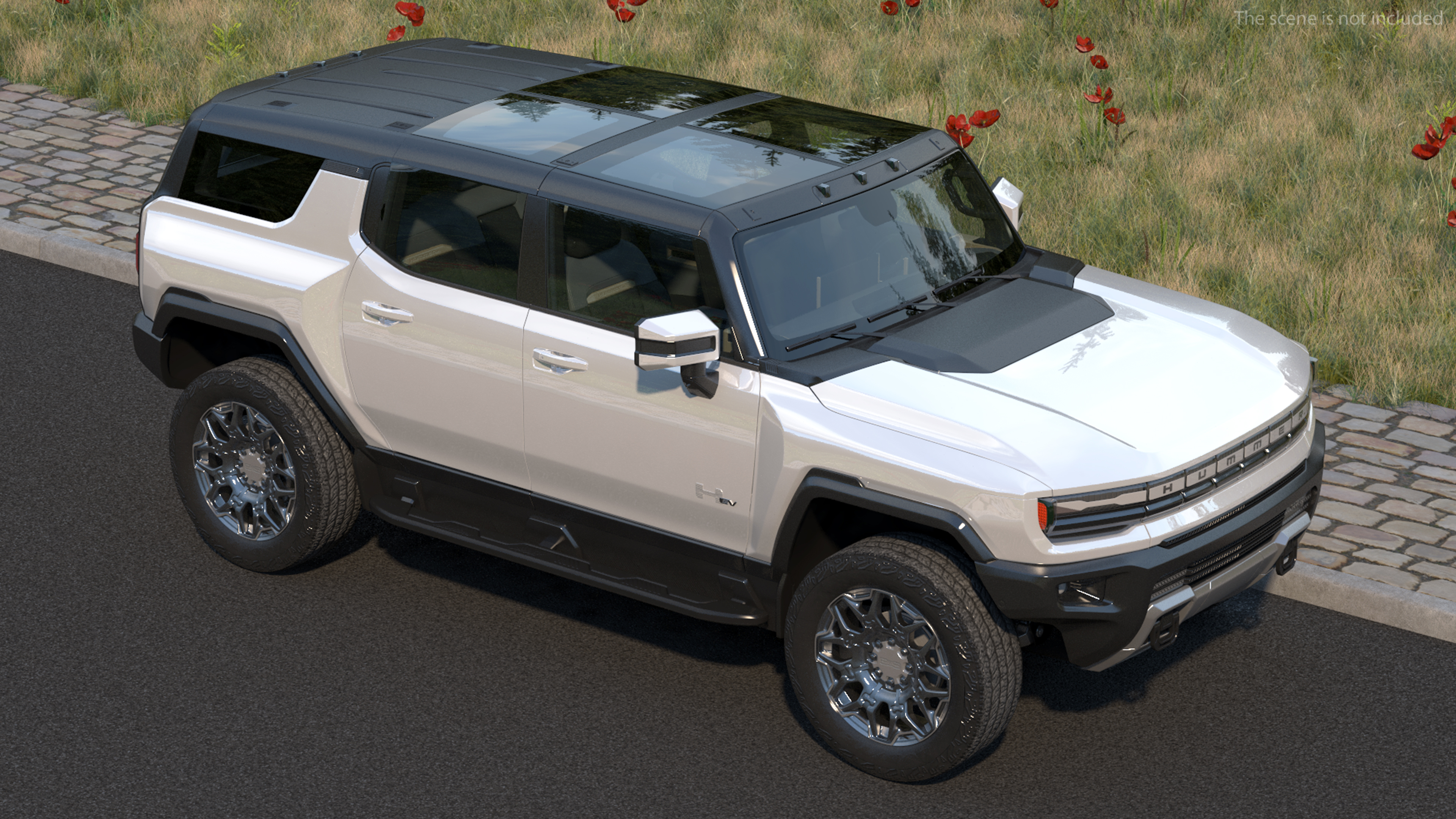 3D GMC Hummer EV SUV White model