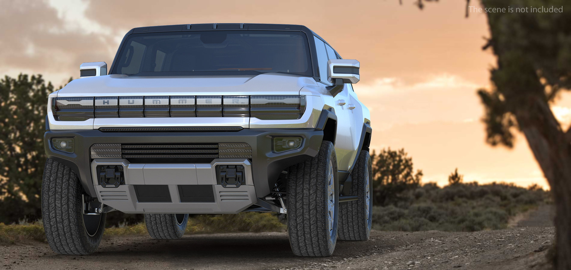 3D GMC Hummer EV SUV White model
