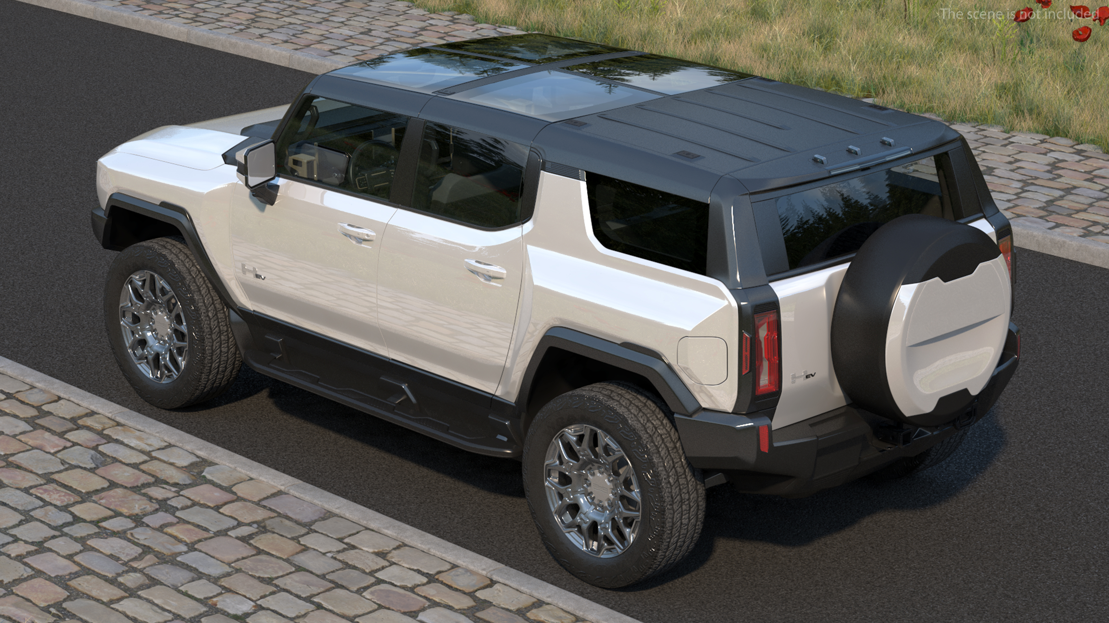 3D GMC Hummer EV SUV White model