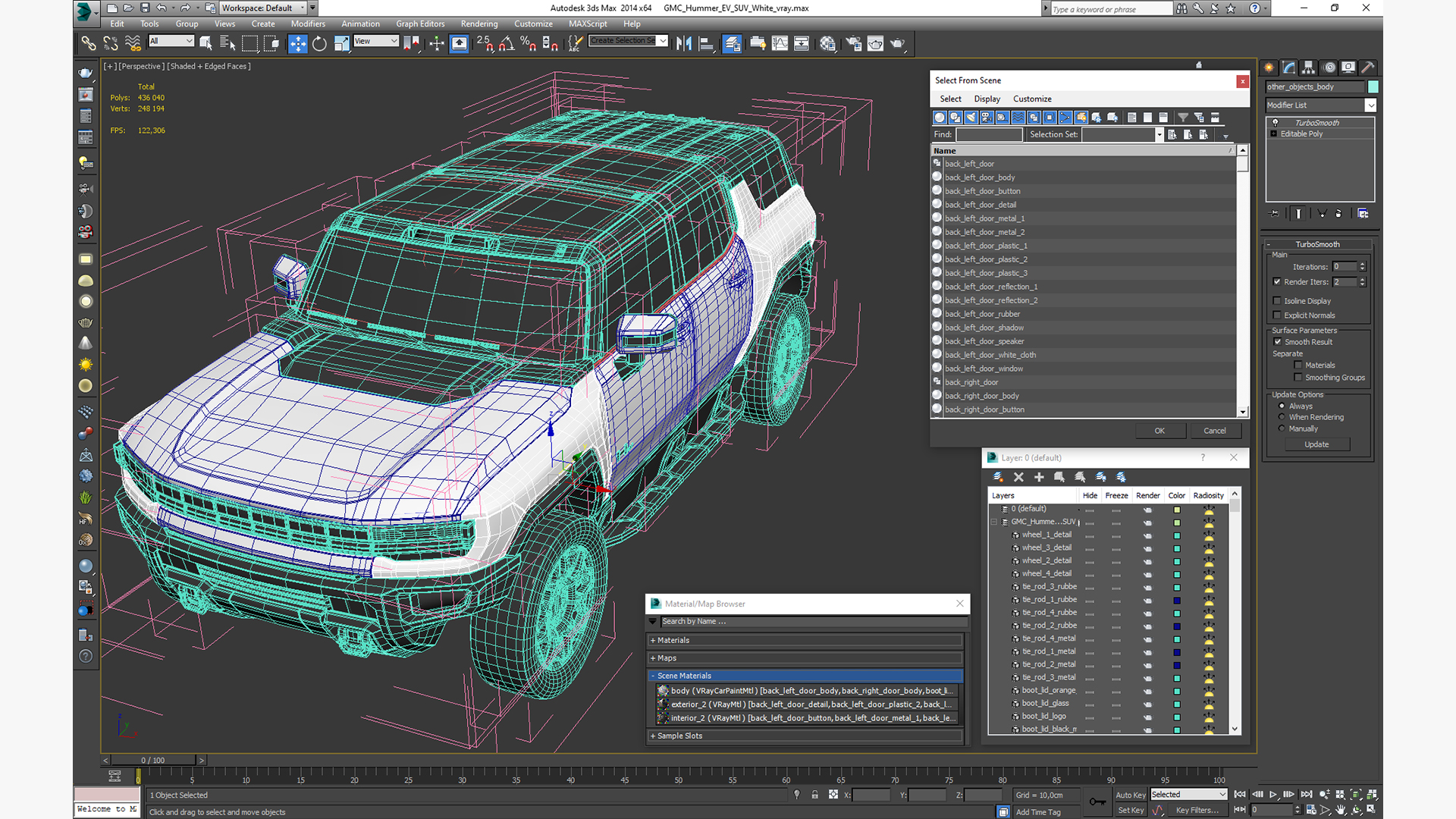 3D GMC Hummer EV SUV White model
