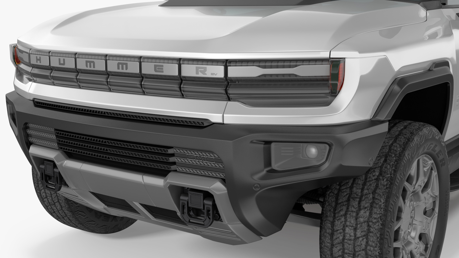 3D GMC Hummer EV SUV White model