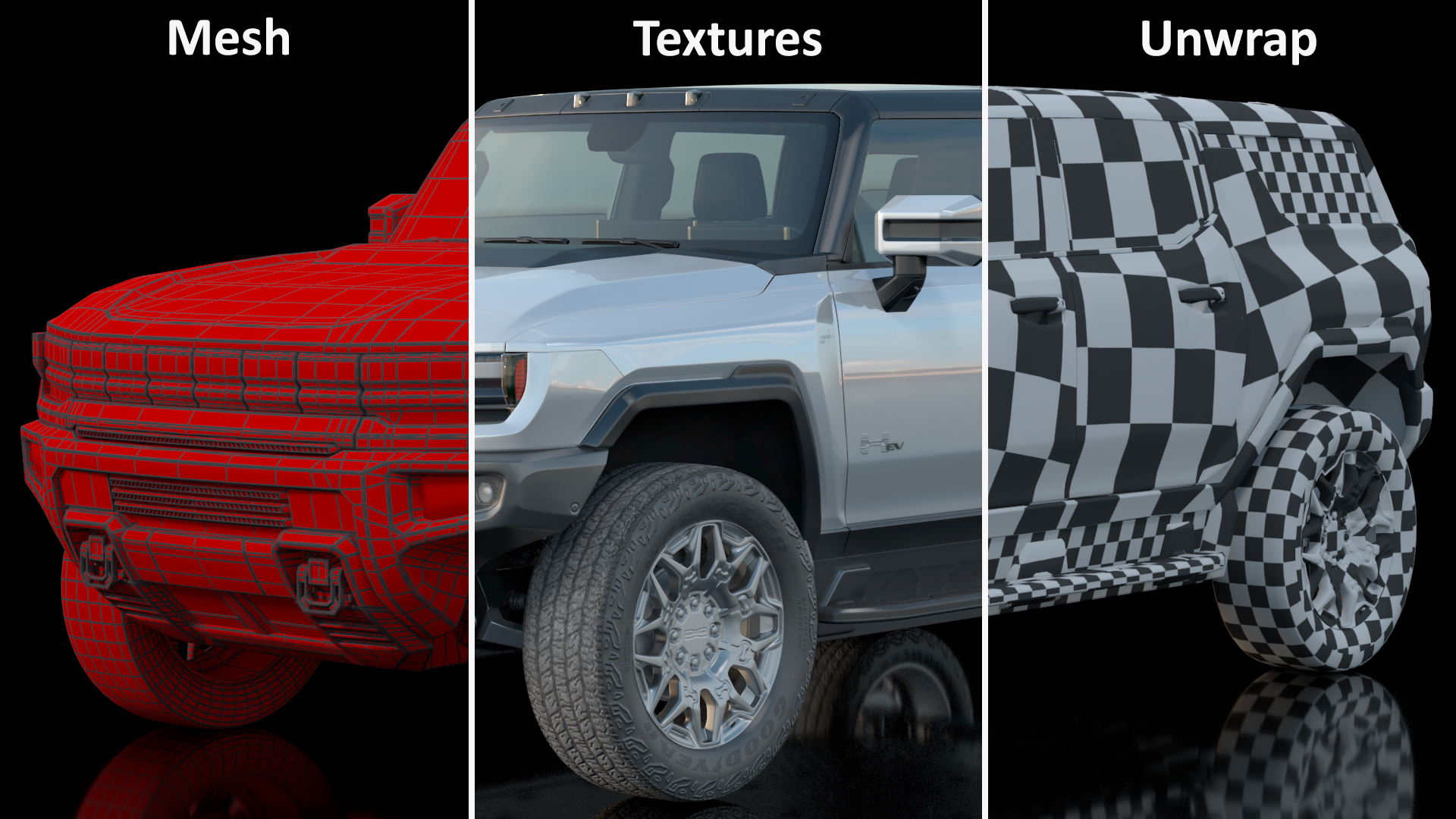 3D GMC Hummer EV SUV White model