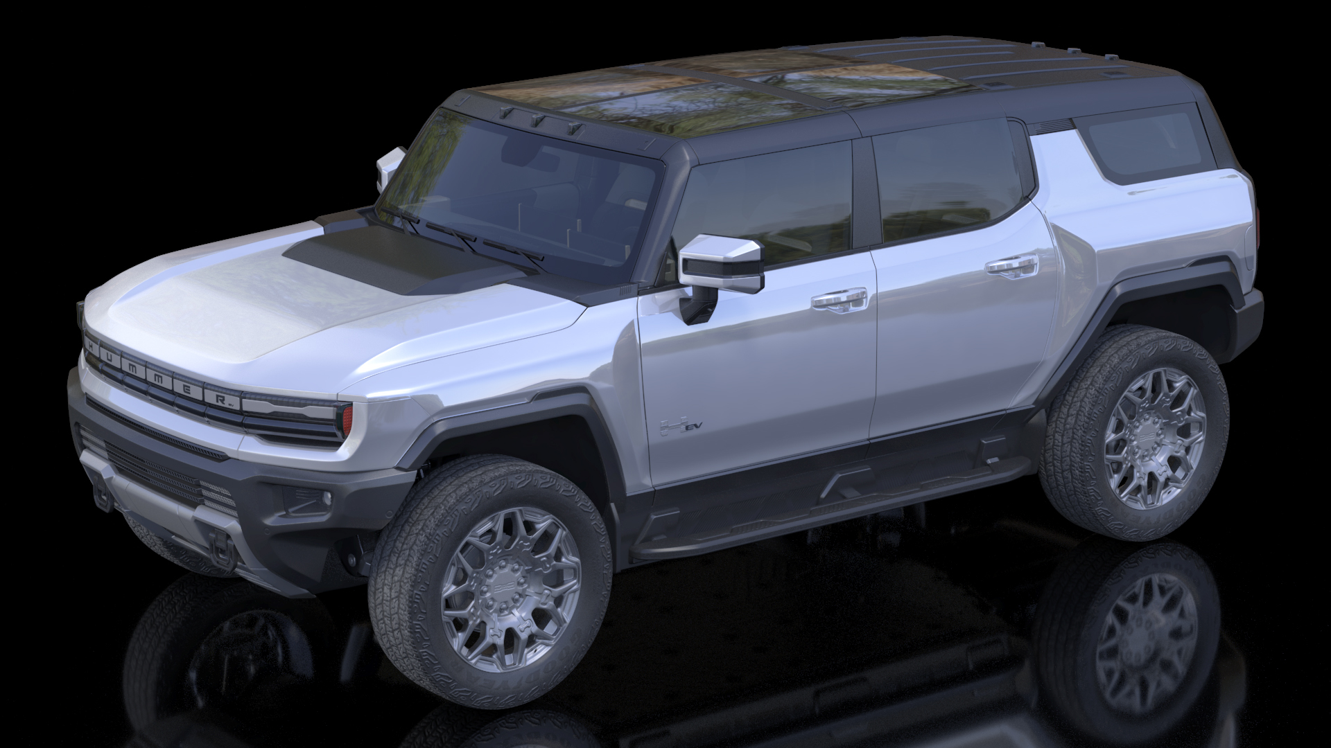 3D GMC Hummer EV SUV White model