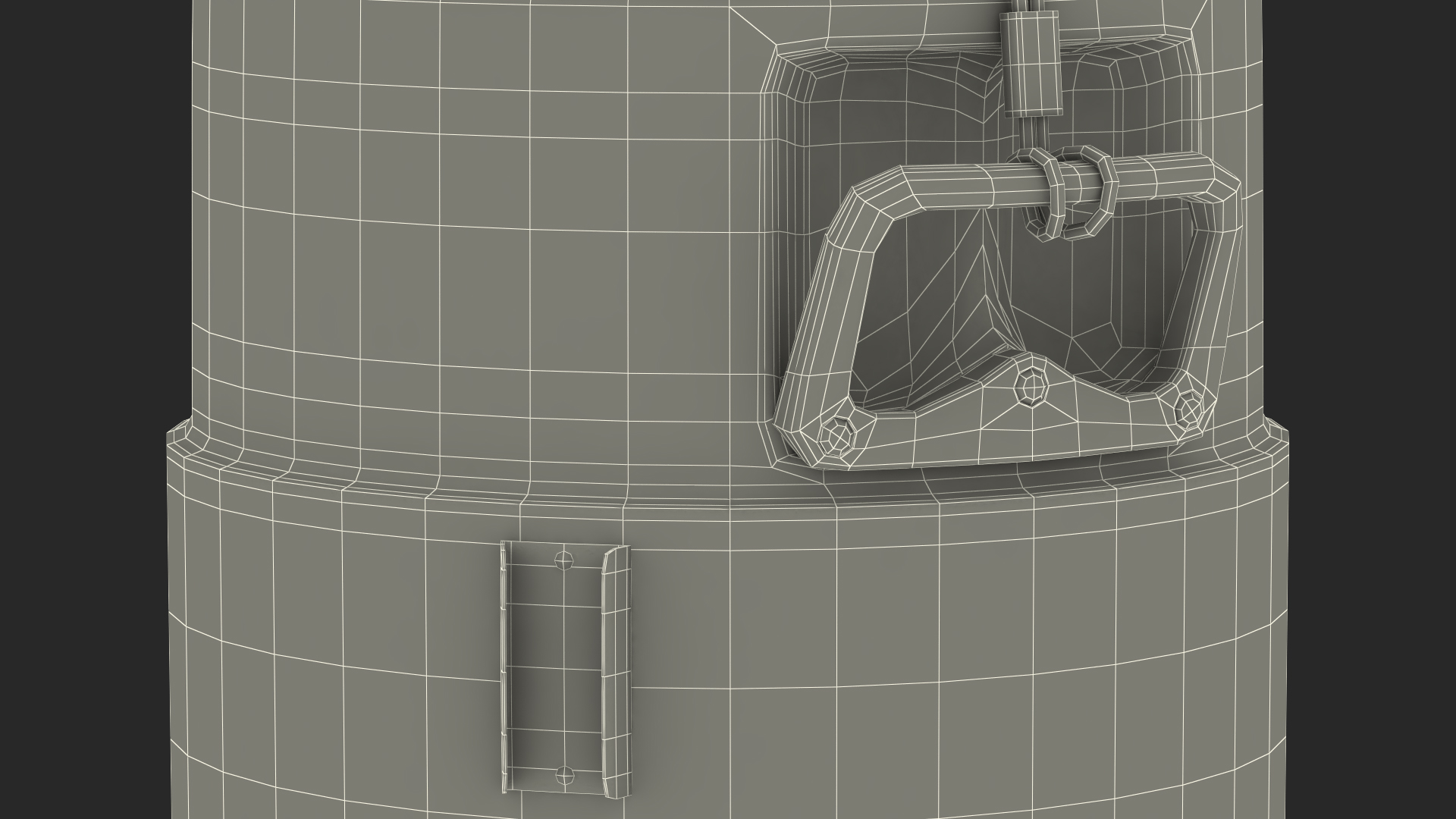 Yellow Gallon Industrial Water Cooler 3D
