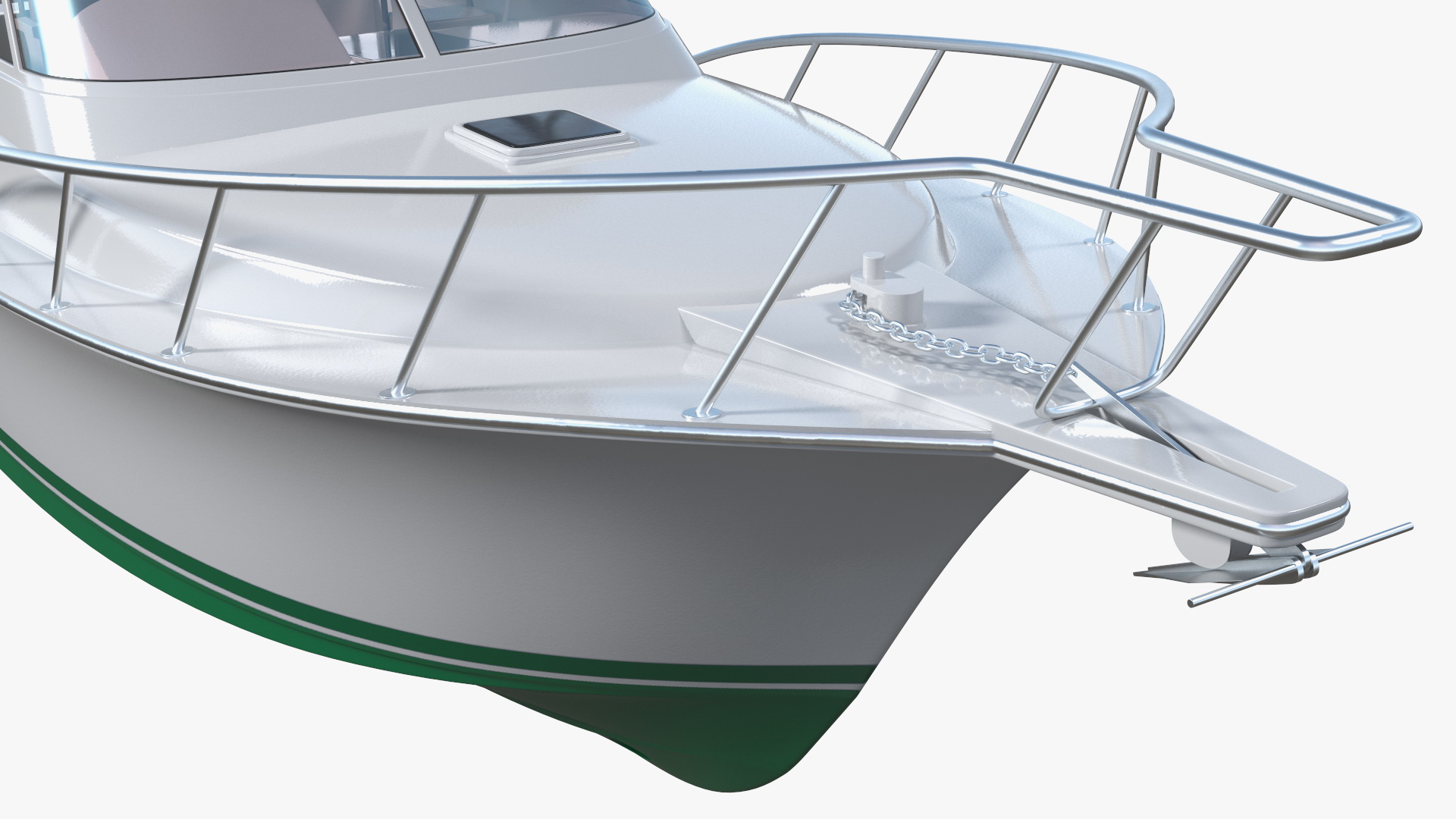 Speedboat Green New 3D model