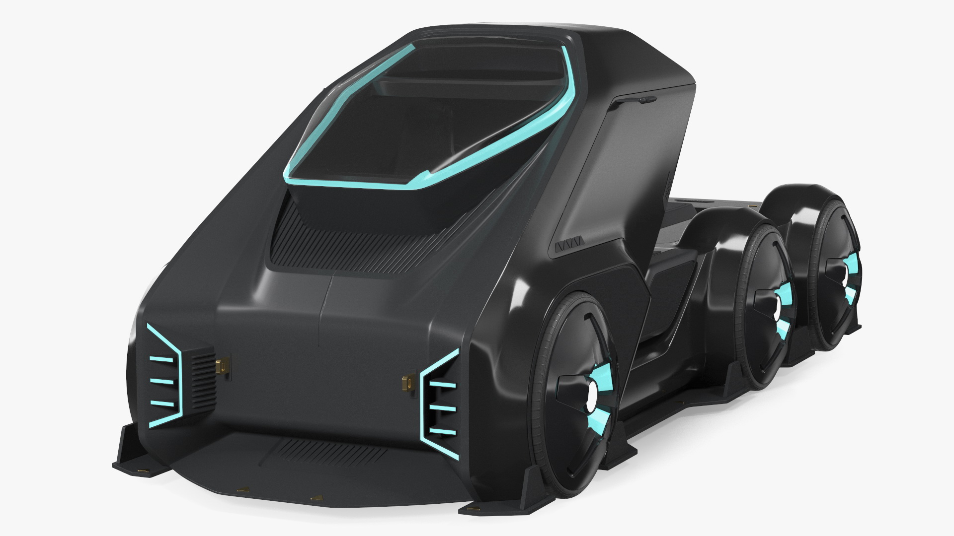 Science Fiction Truck Black 3D