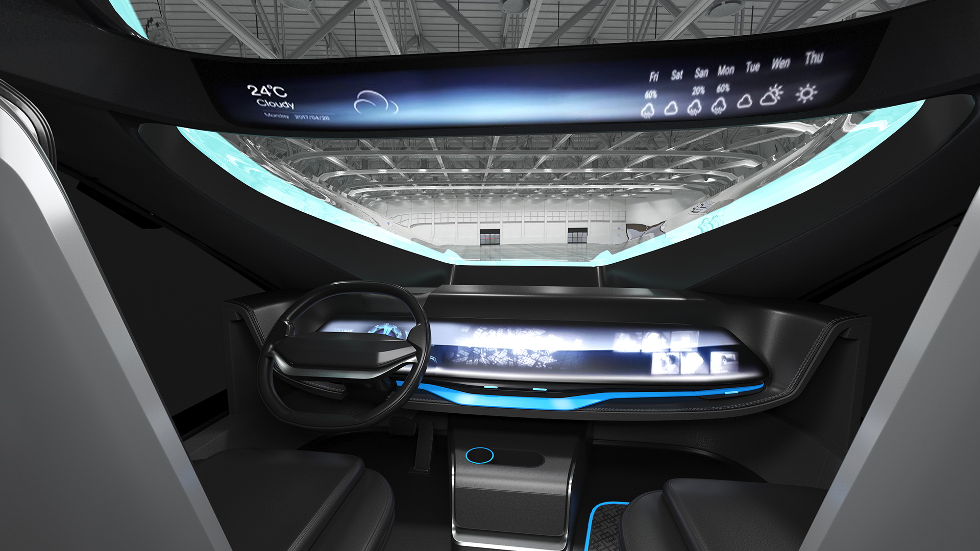 Science Fiction Truck Black 3D