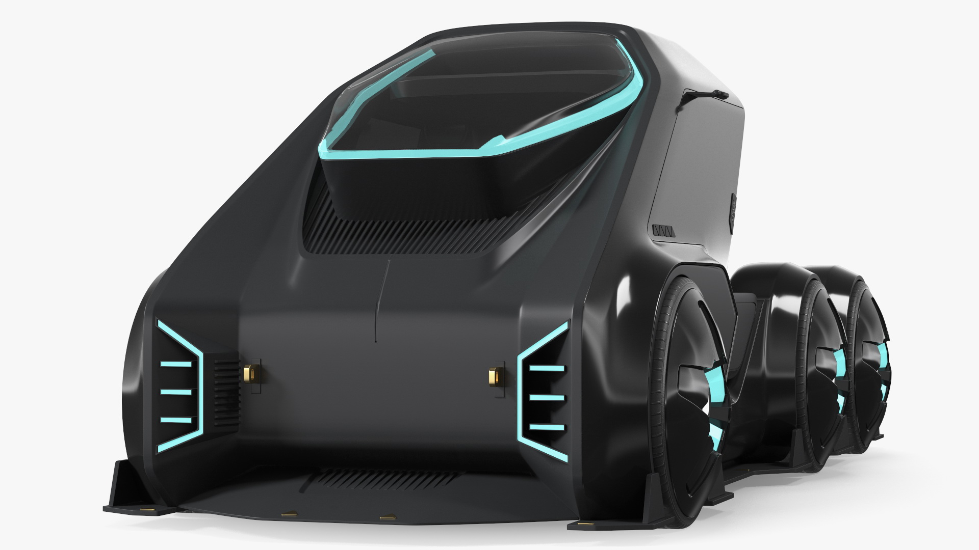 Science Fiction Truck Black 3D
