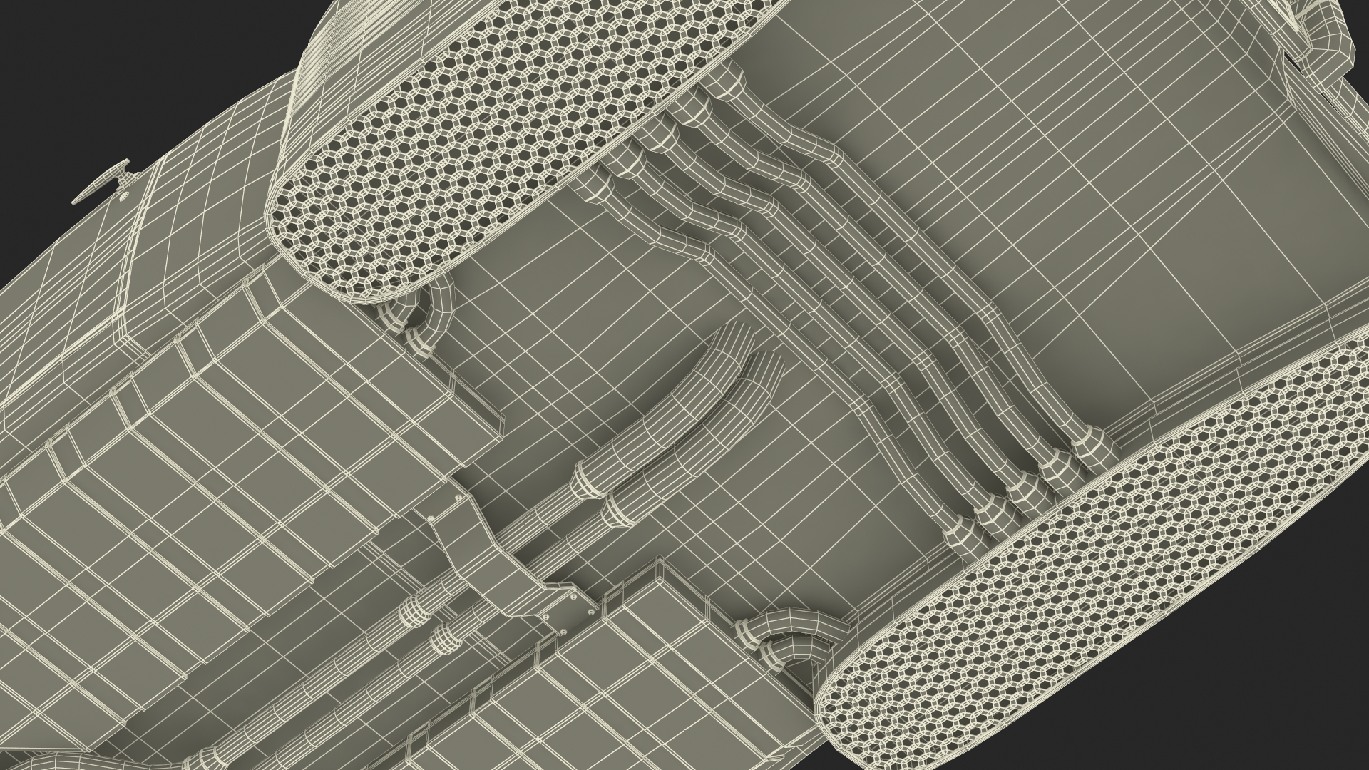 Futuristic Aerocar Yellow Old 3D model