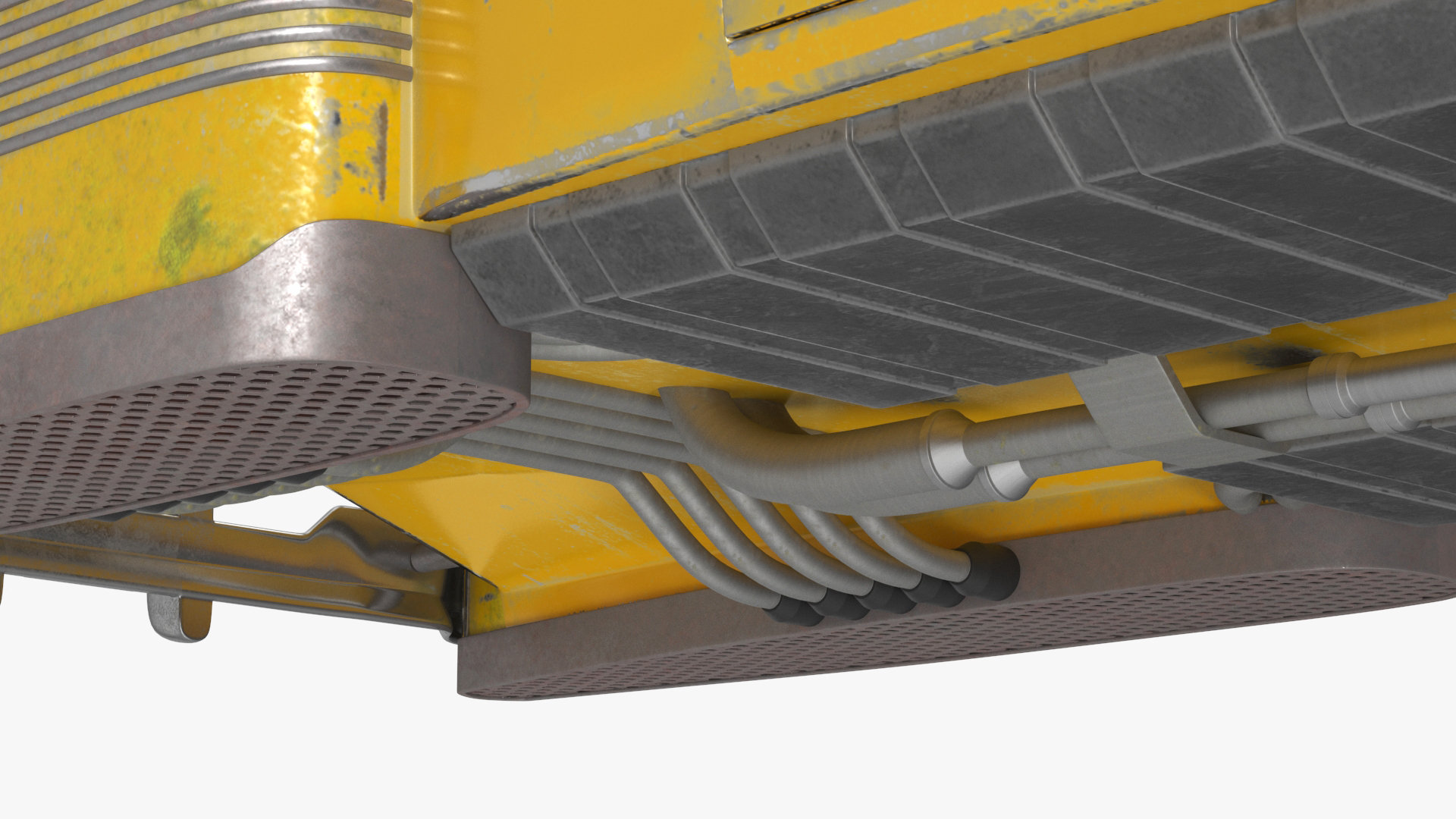 Futuristic Aerocar Yellow Old 3D model