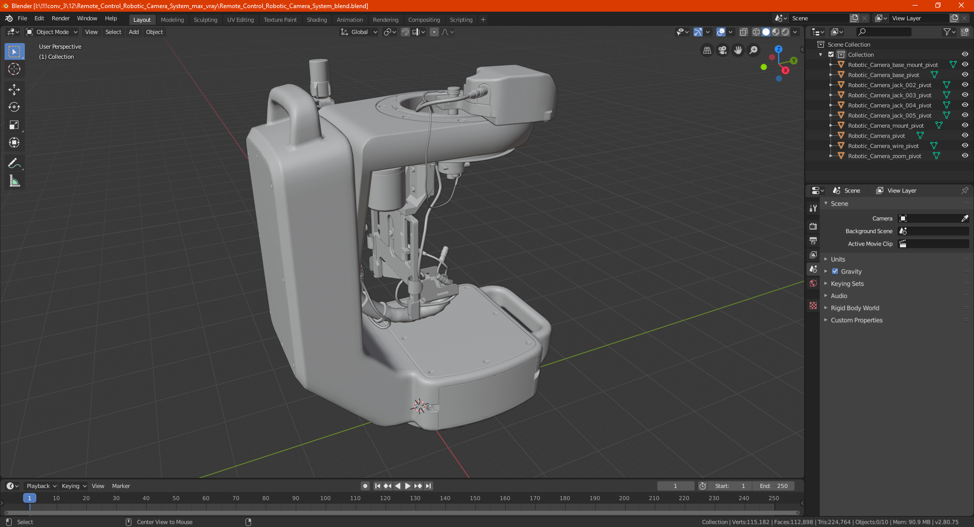 3D Remote Control Robotic Camera System