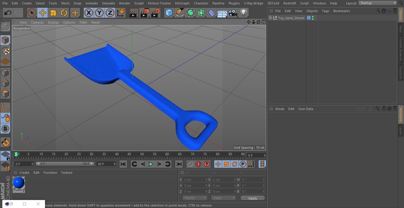 3D model Toy Sand Shovel