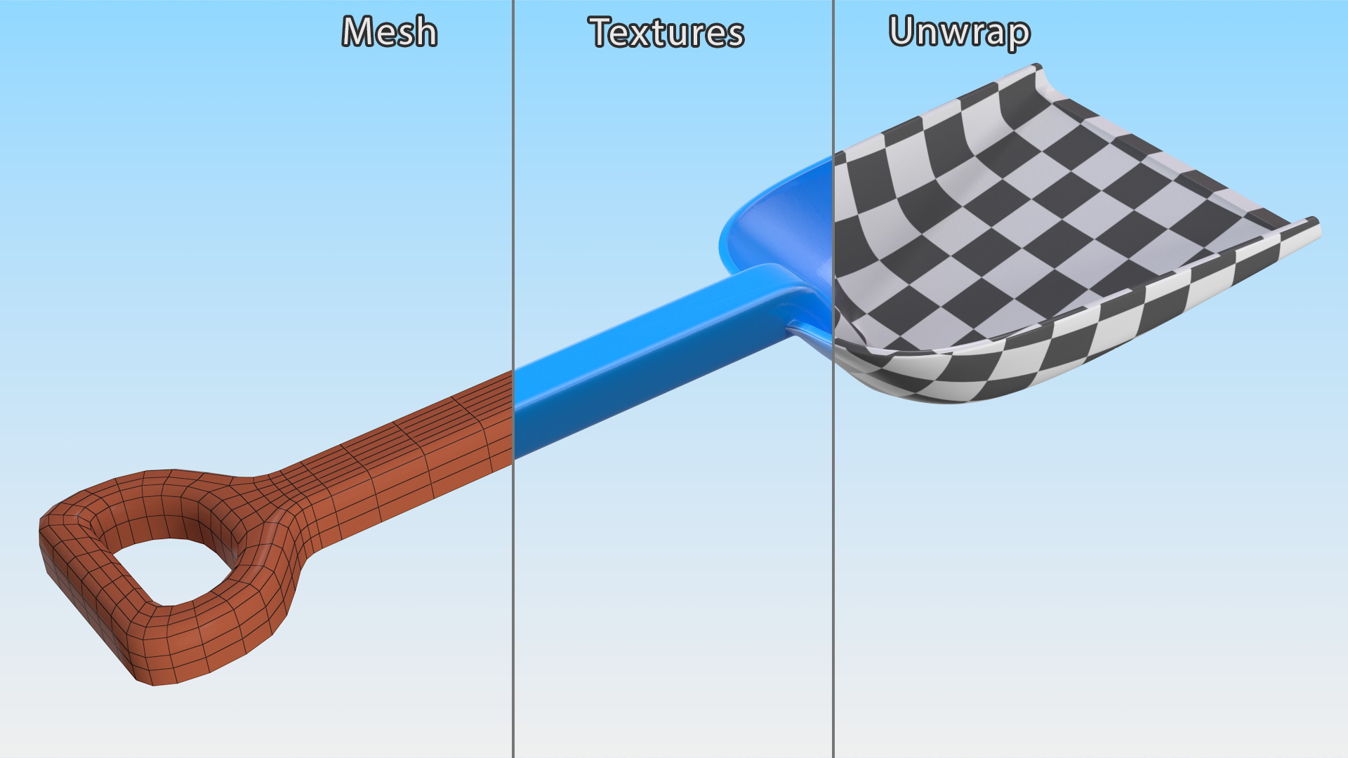 3D model Toy Sand Shovel