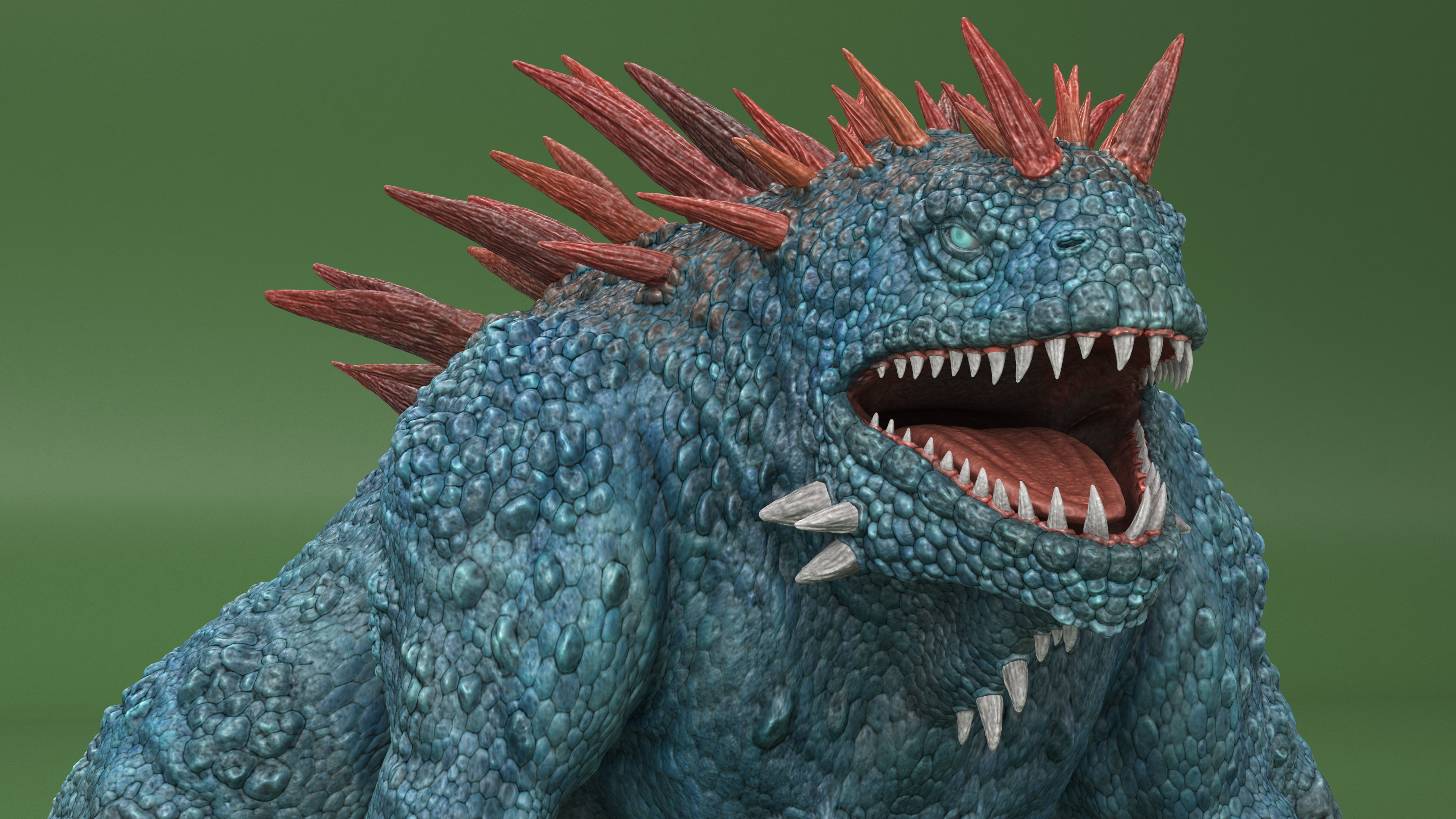 3D Basilisk in Attack Pose model