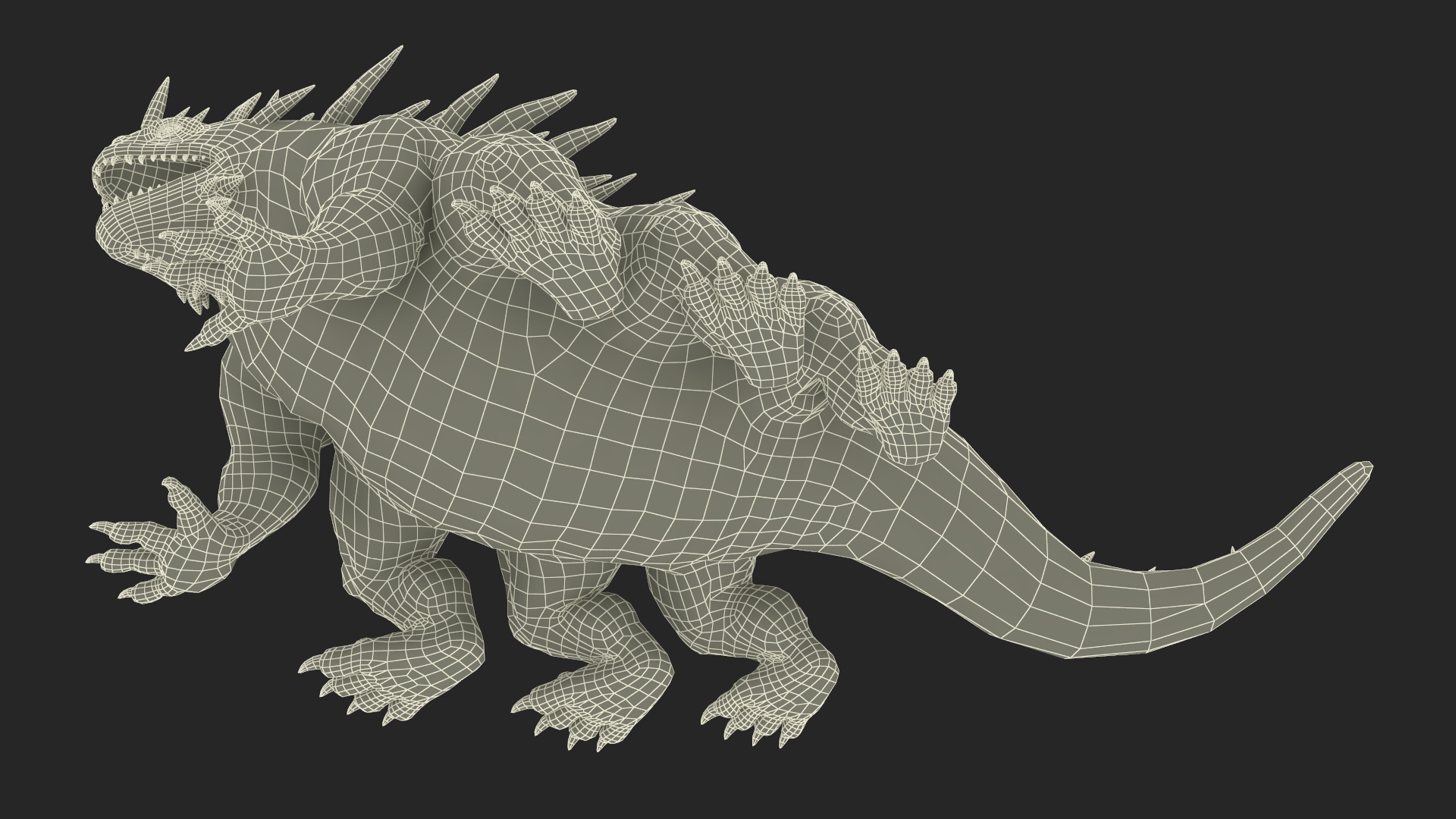 3D Basilisk in Attack Pose model