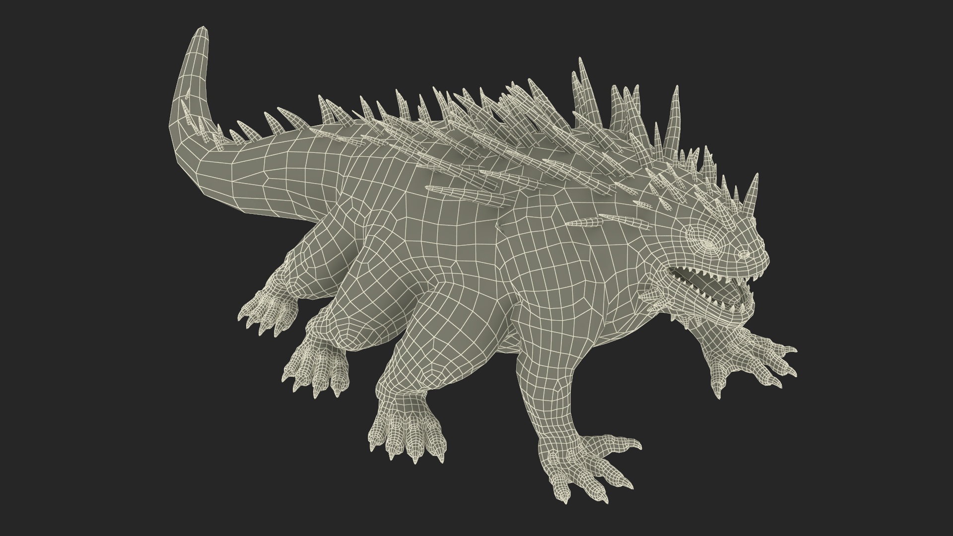 3D Basilisk in Attack Pose model