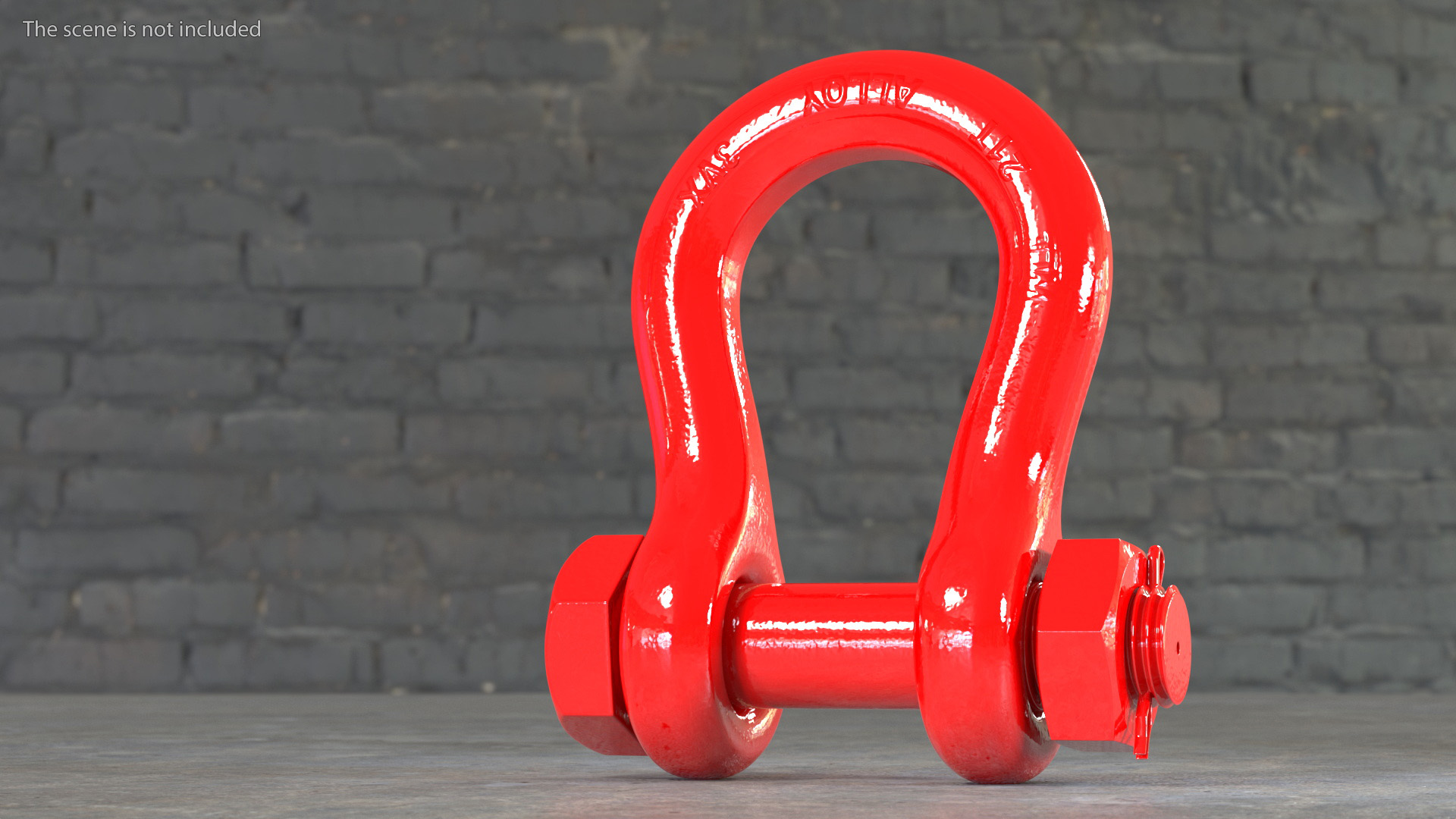 3D Red Anchor Shackle model