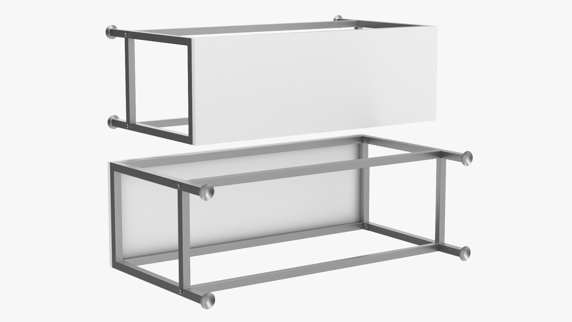 3D Low Shelf Silver