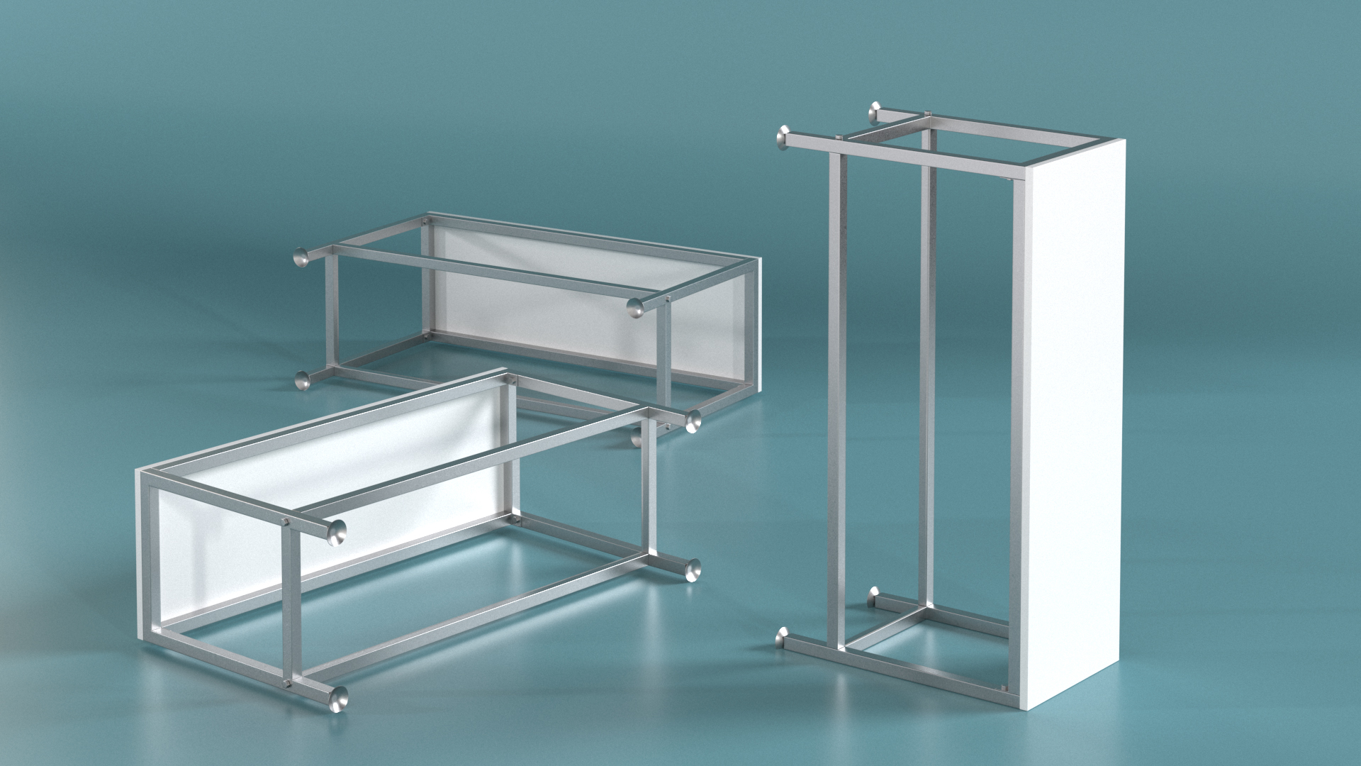 3D Low Shelf Silver