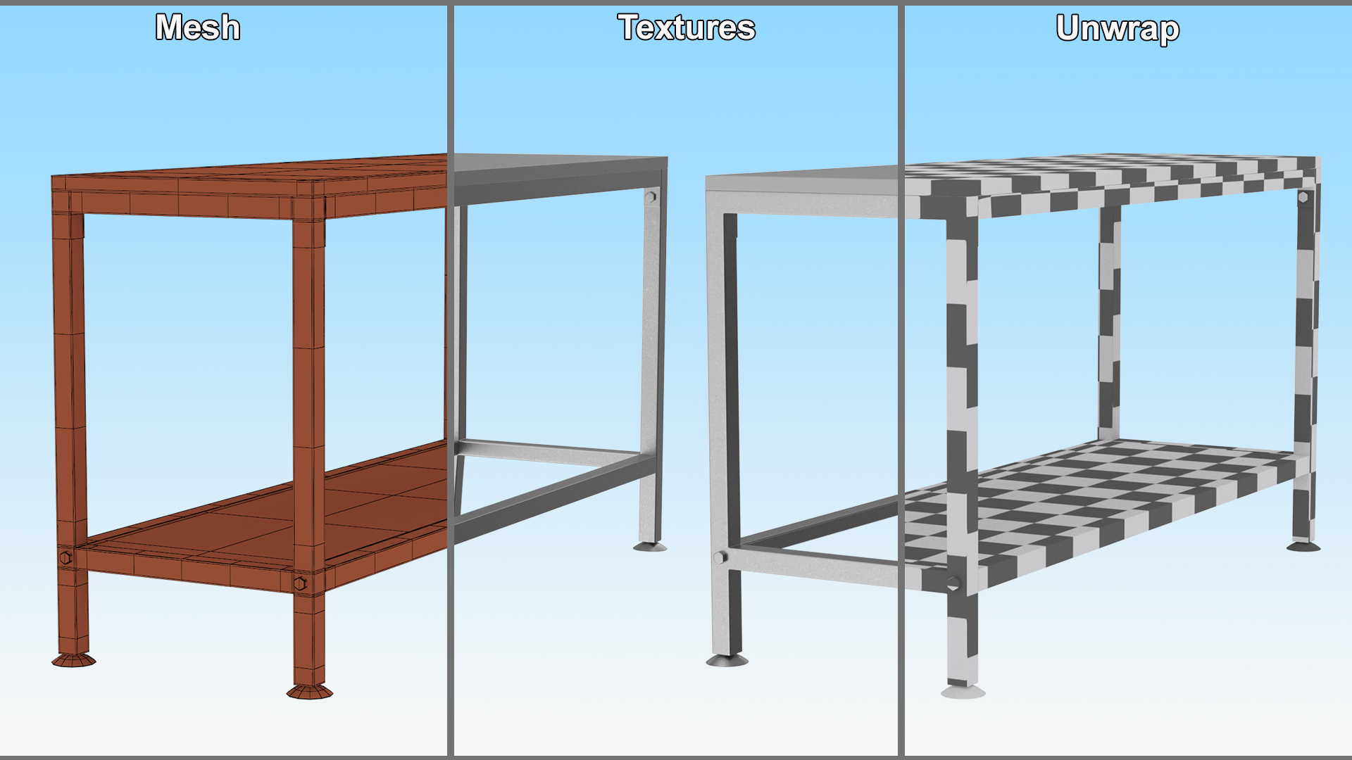 3D Low Shelf Silver