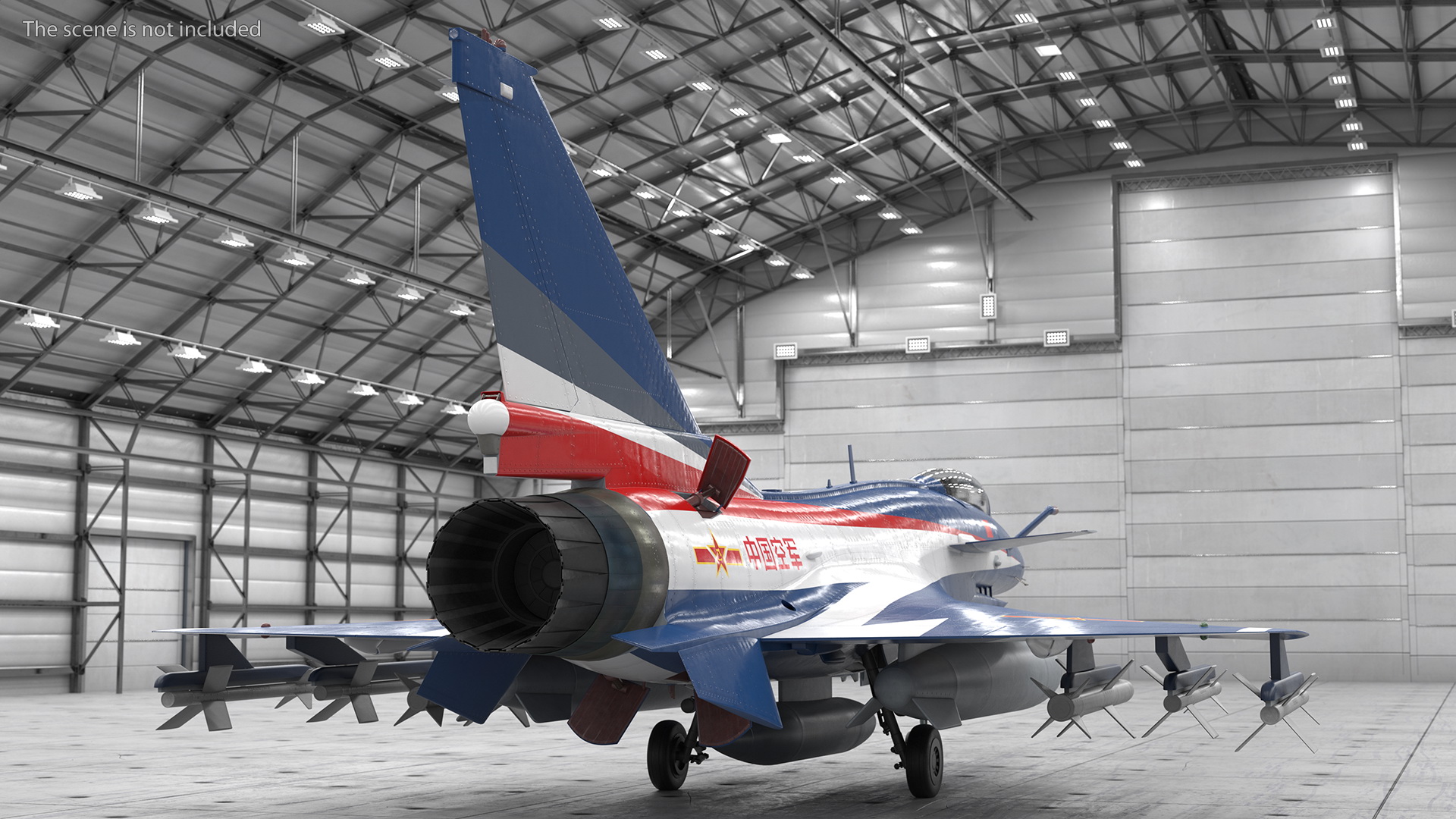 3D PLAAF J10 Vigorous Dragon Aerobatic Team Armament Rigged
