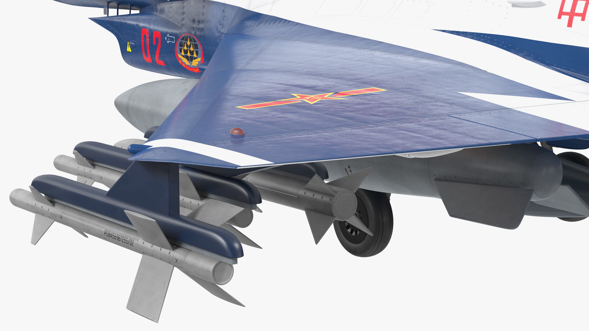 3D PLAAF J10 Vigorous Dragon Aerobatic Team Armament Rigged