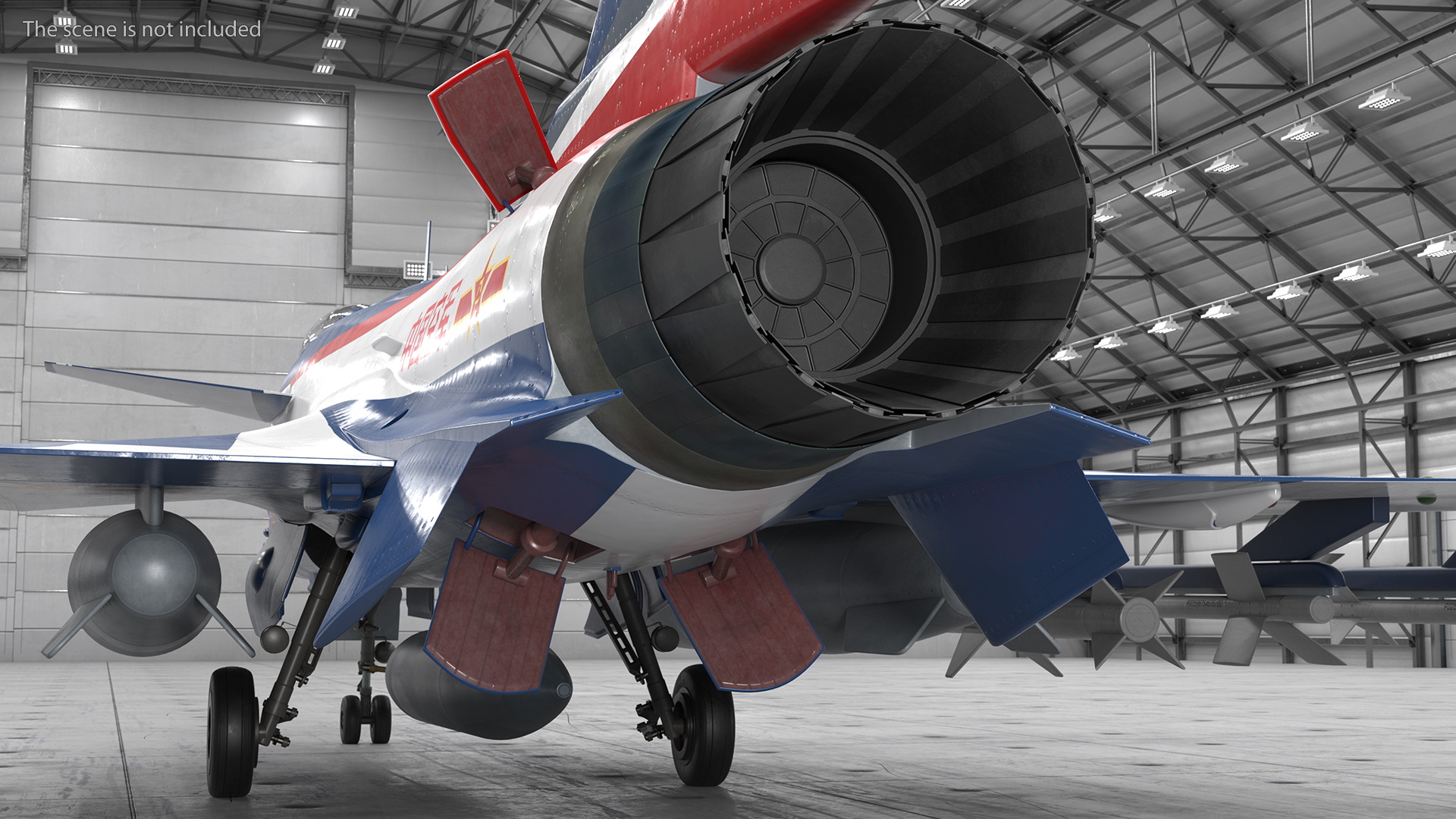 3D PLAAF J10 Vigorous Dragon Aerobatic Team Armament Rigged