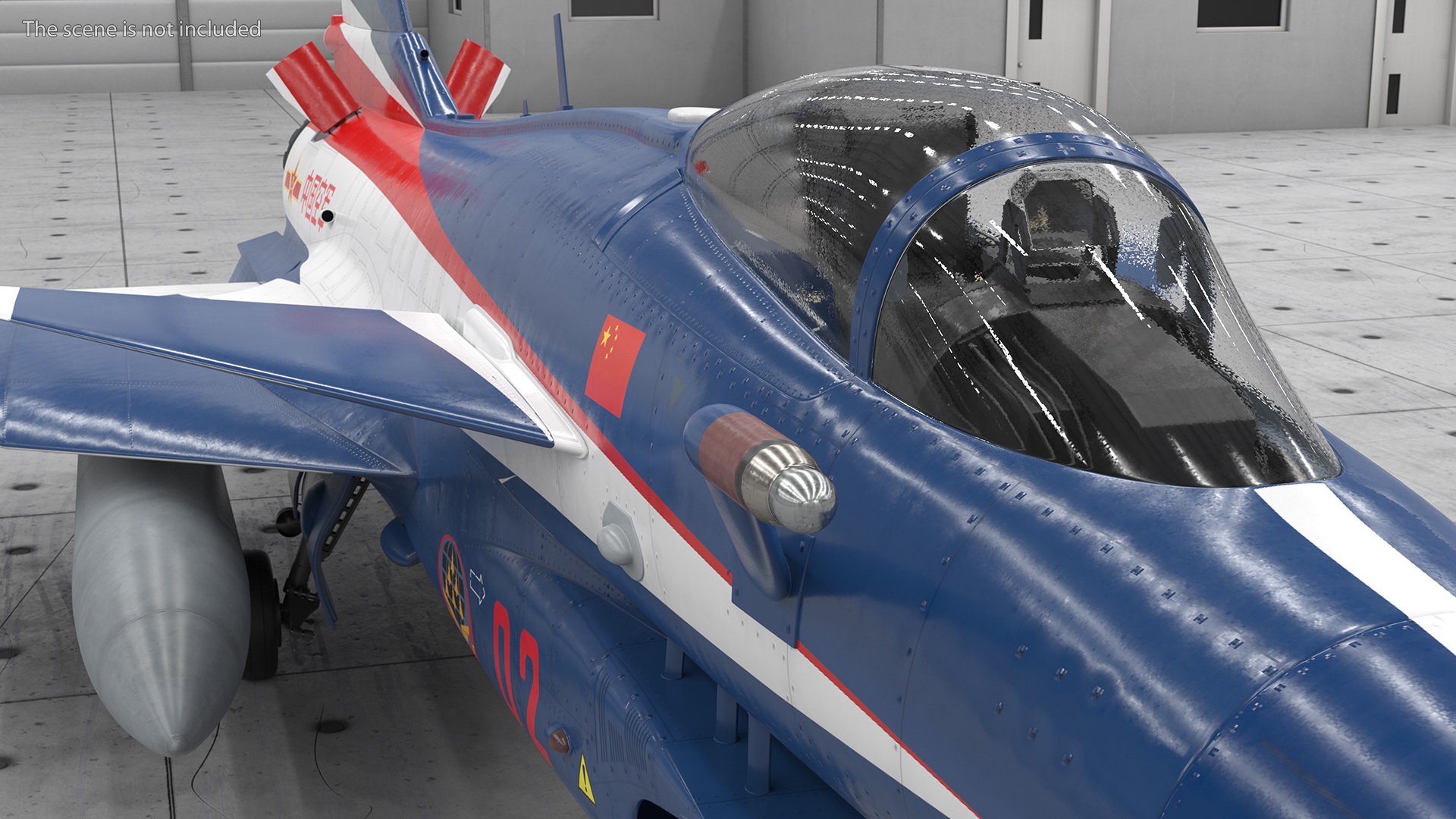 3D PLAAF J10 Vigorous Dragon Aerobatic Team Armament Rigged