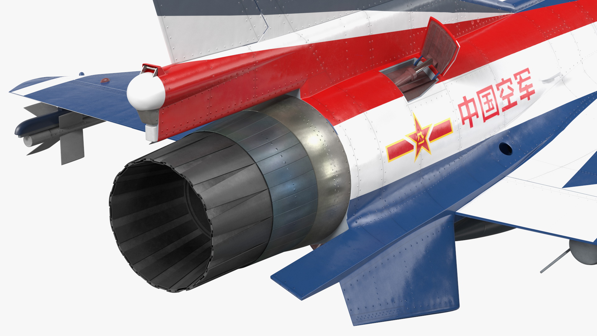 3D PLAAF J10 Vigorous Dragon Aerobatic Team Armament Rigged
