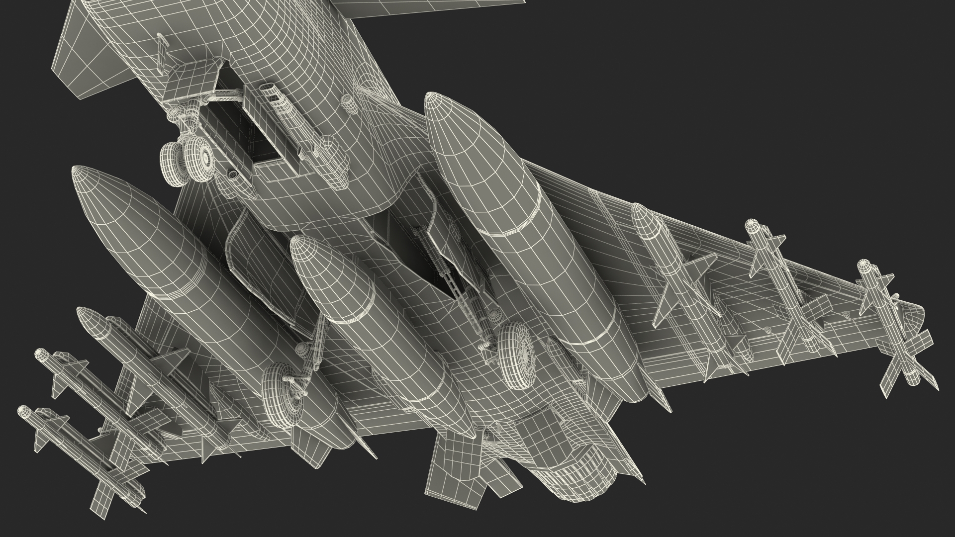 3D PLAAF J10 Vigorous Dragon Aerobatic Team Armament Rigged