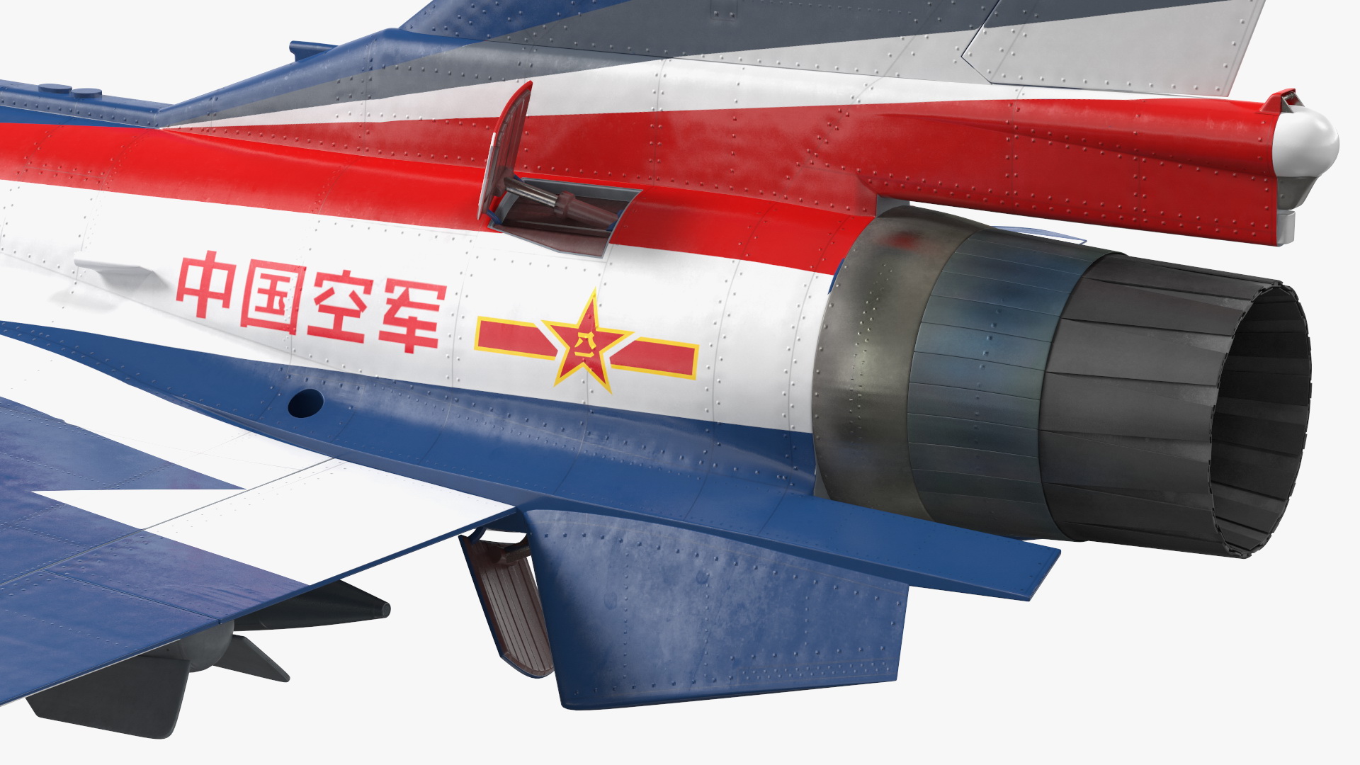 3D PLAAF J10 Vigorous Dragon Aerobatic Team Armament Rigged