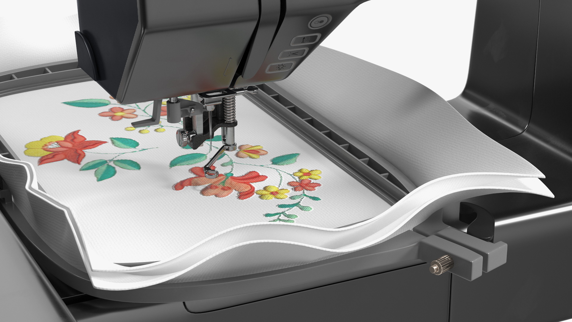 Embroidery Machine Black Screen On 3D model