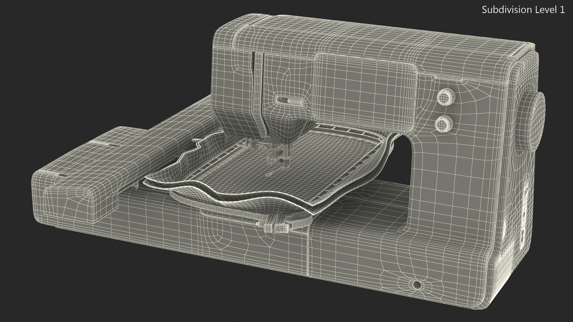 Embroidery Machine Black Screen On 3D model