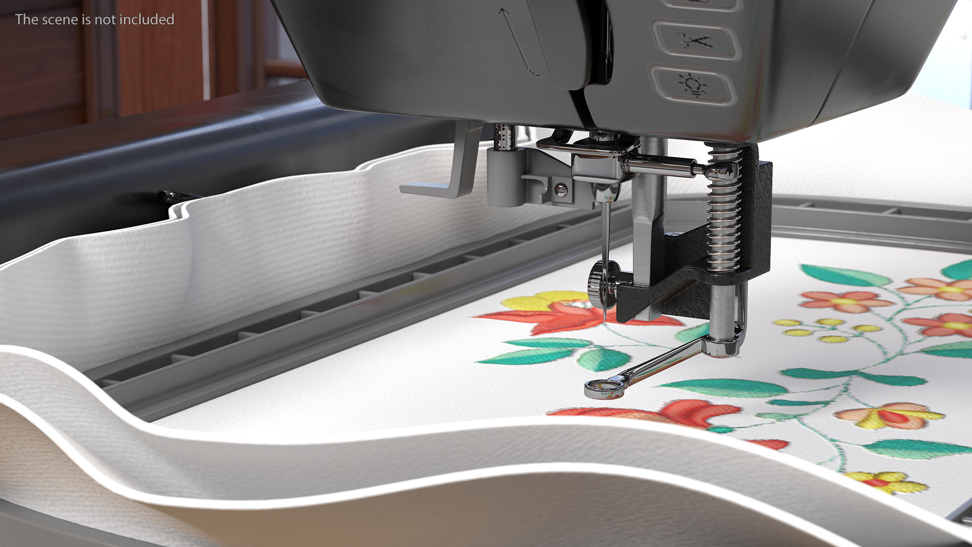 Embroidery Machine Black Screen On 3D model