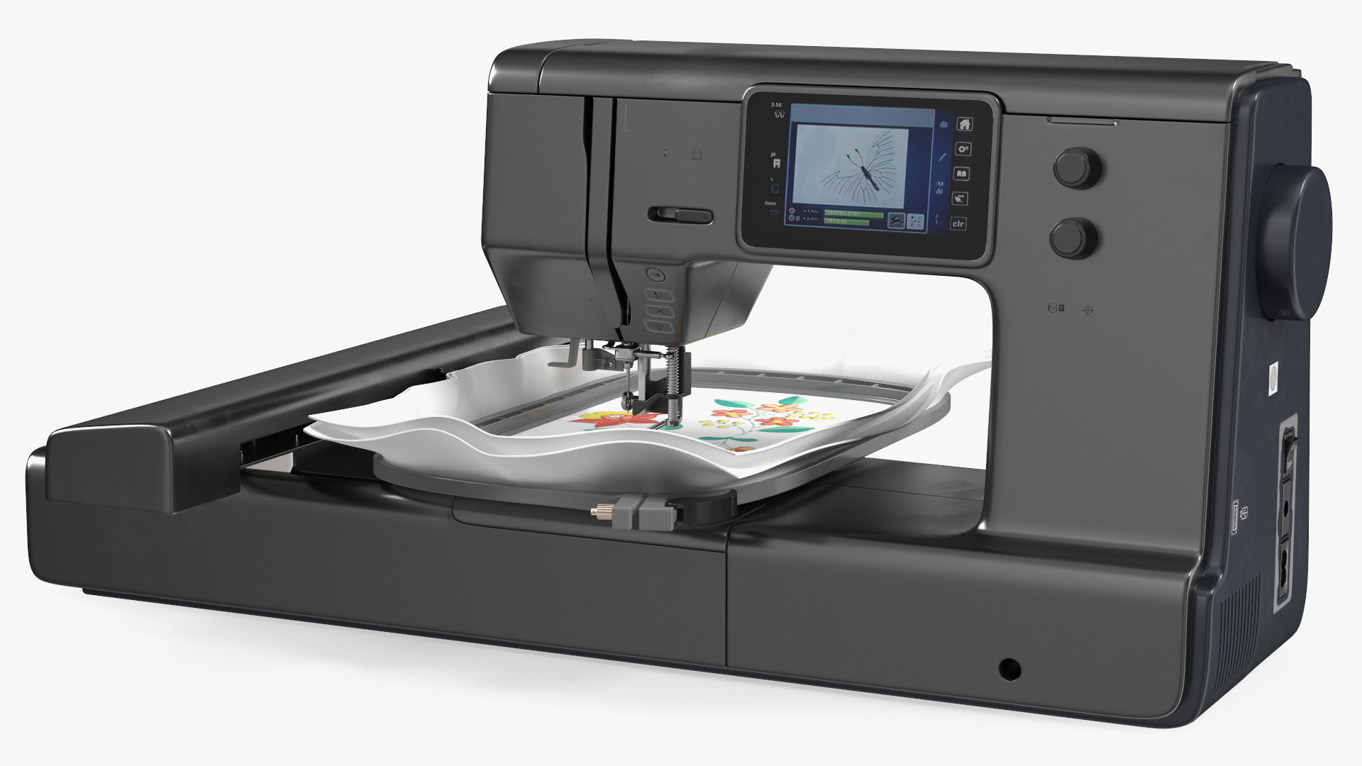 Embroidery Machine Black Screen On 3D model