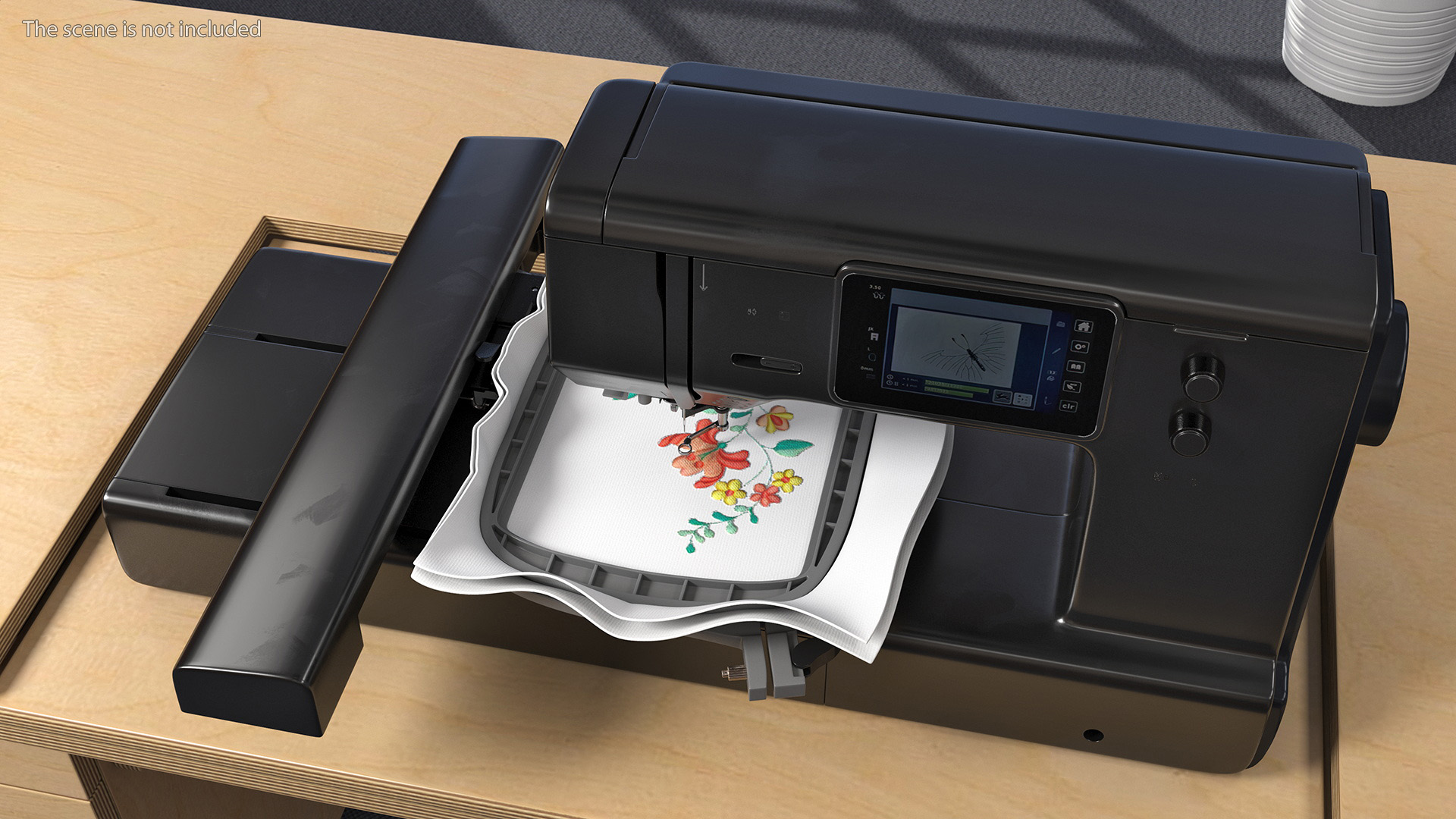 Embroidery Machine Black Screen On 3D model