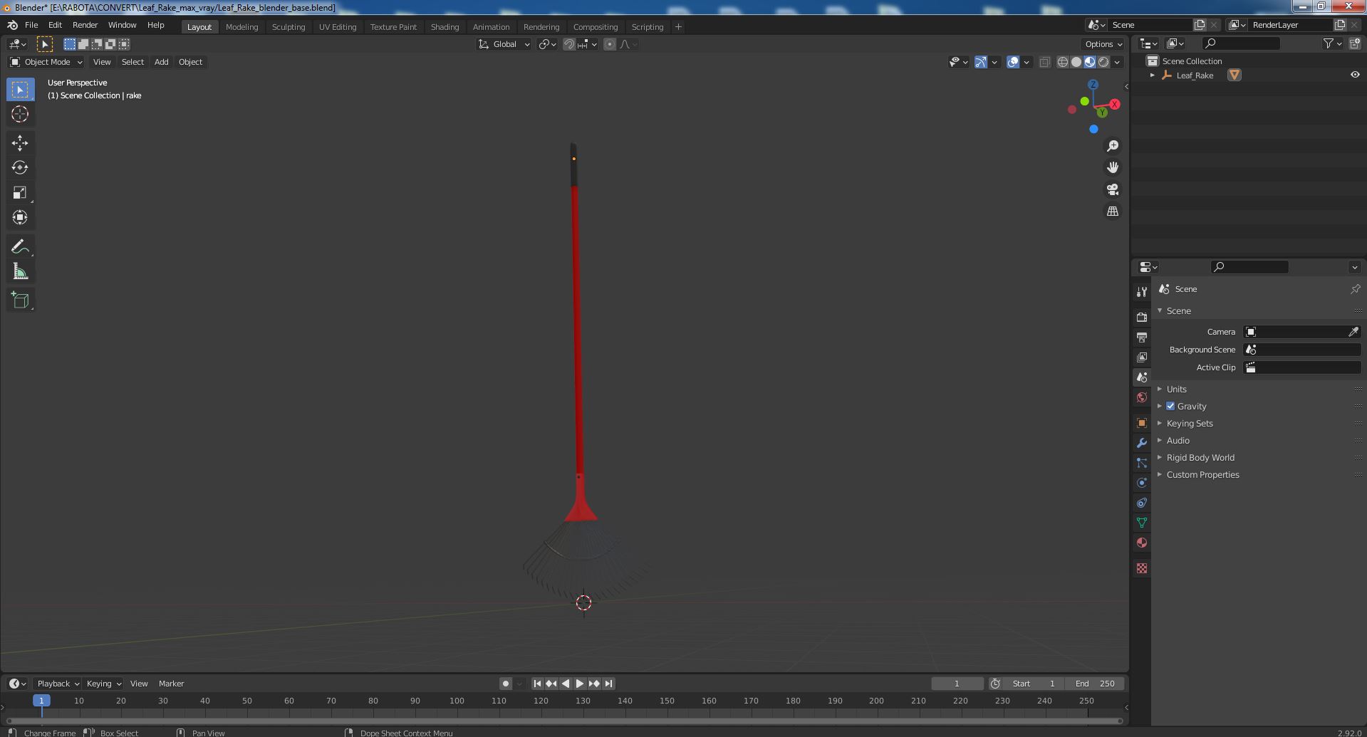 Leaf Rake 3D model