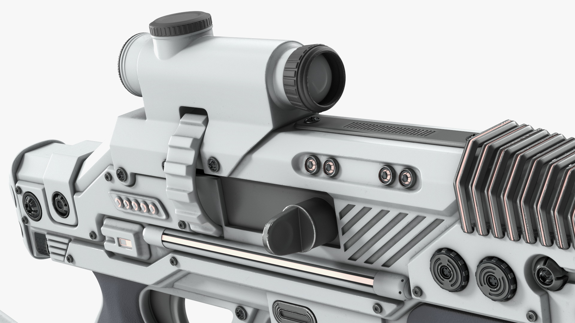 3D Futuristic Rifle Rigged model