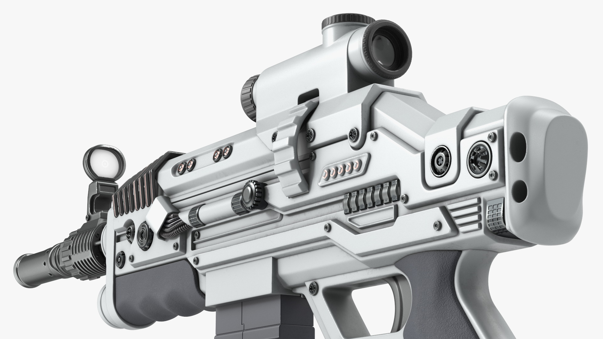 3D Futuristic Rifle Rigged model