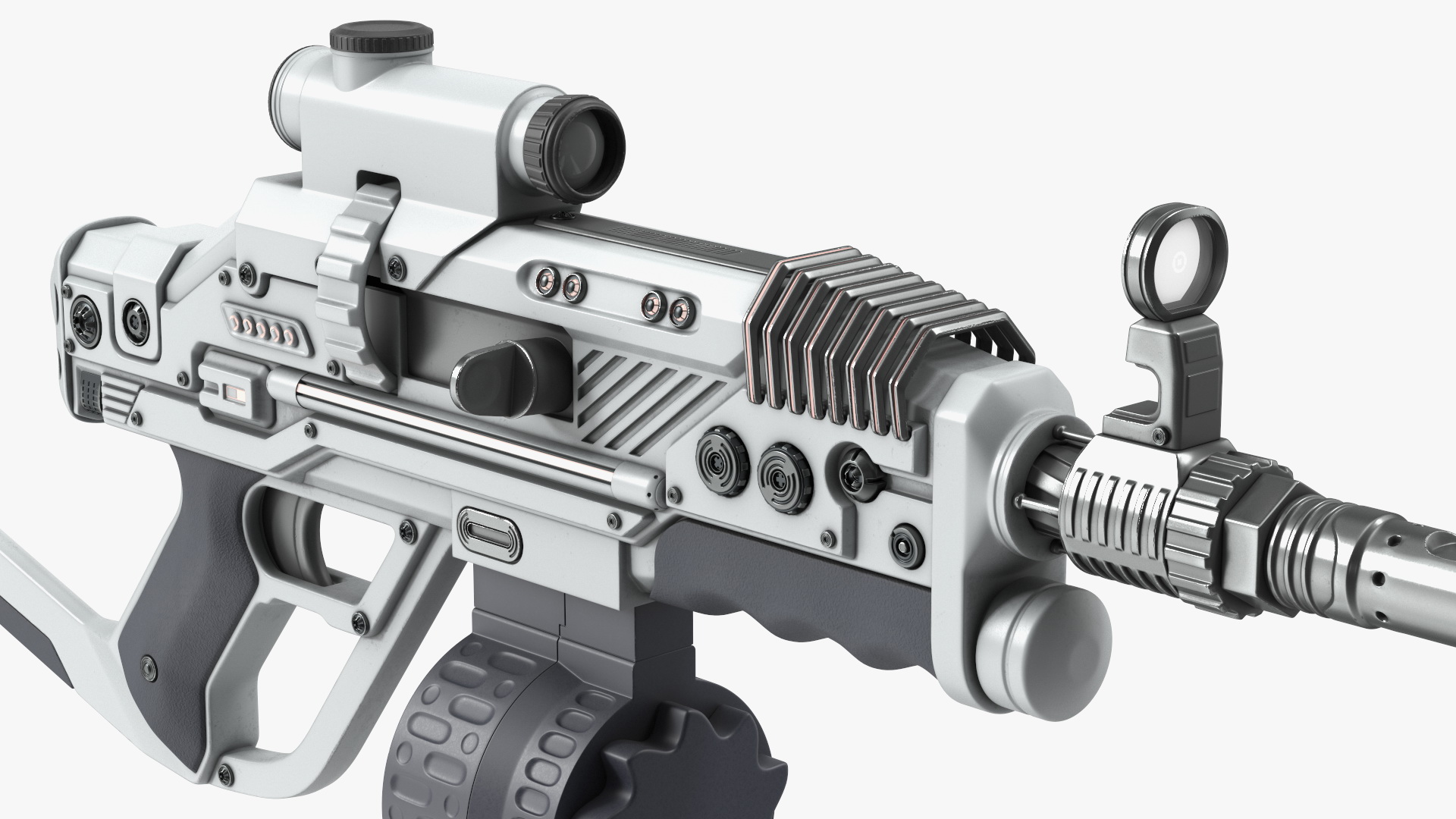 3D Futuristic Rifle Rigged model